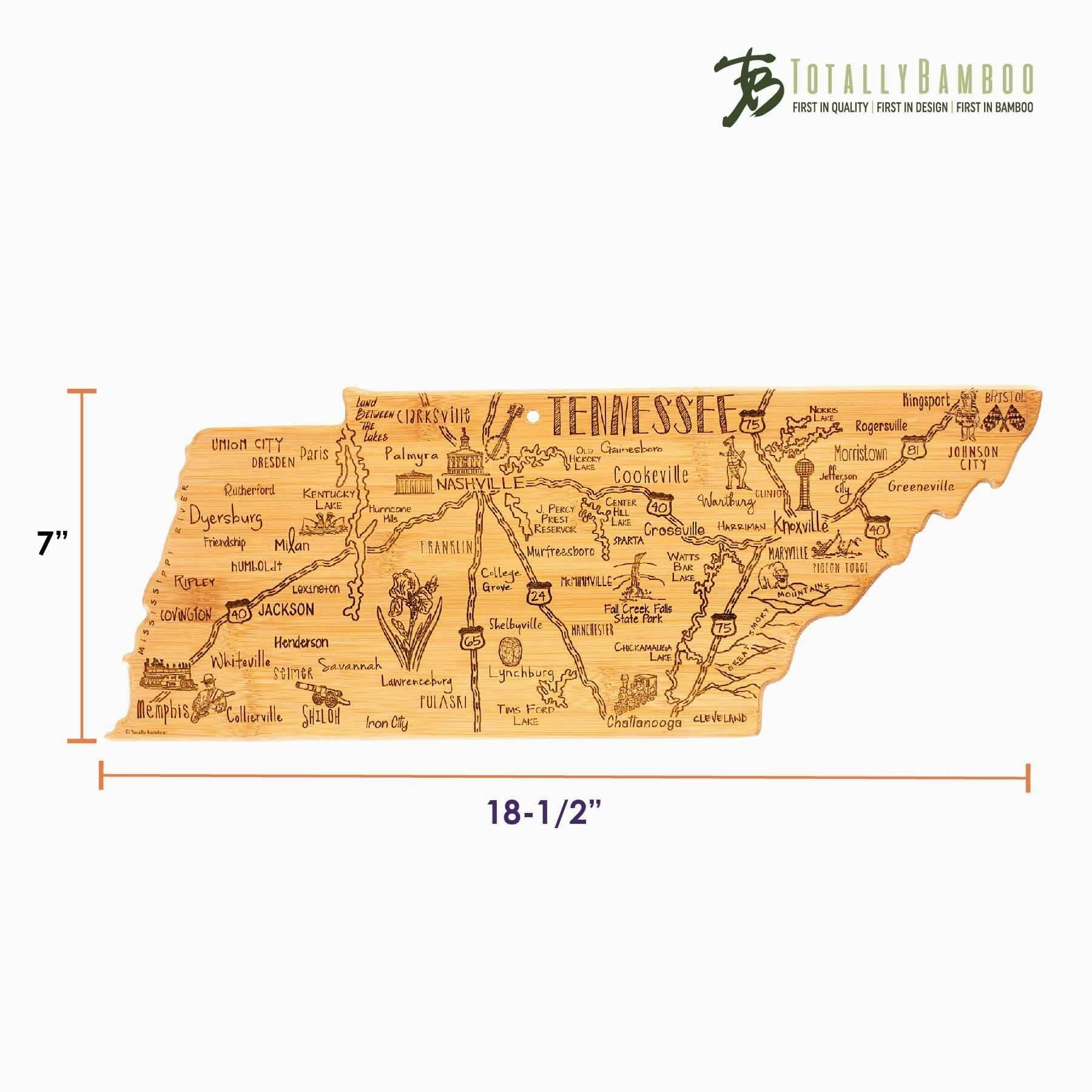 Destination Tennessee Cutting Board, 18-1/2" x 7"