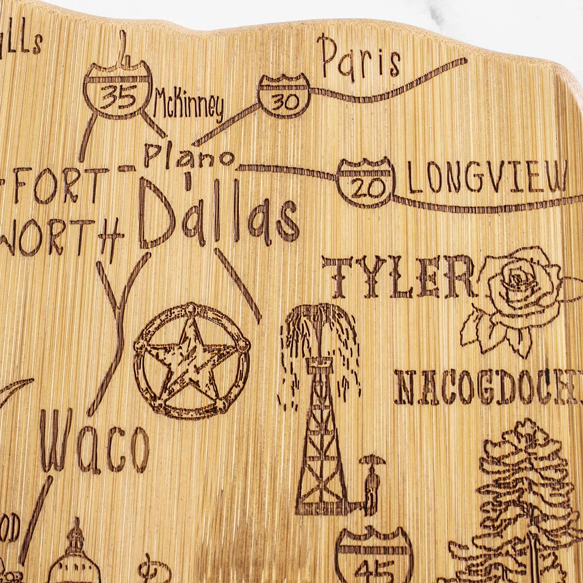 Destination Texas Cutting Board, 14" x 13-3/8"