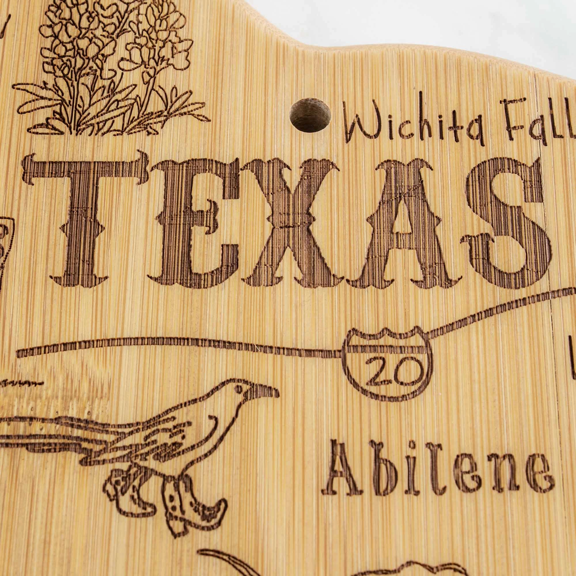 Destination Texas Cutting Board, 14" x 13-3/8"