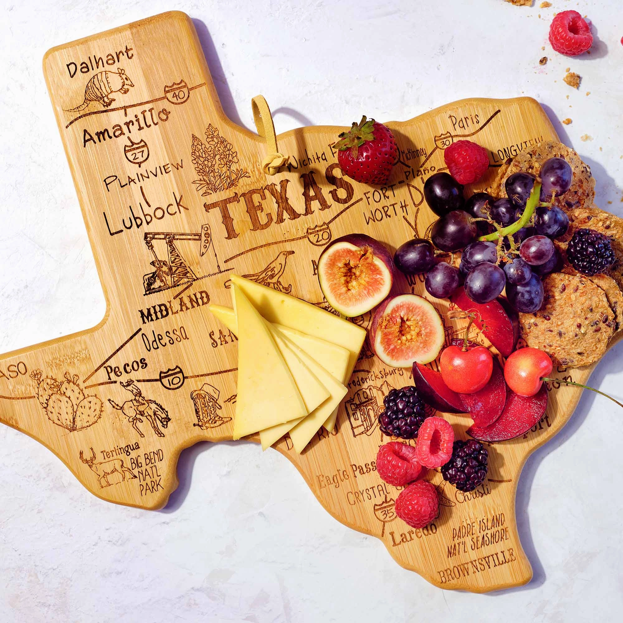 Destination Texas Cutting Board, 14" x 13-3/8"