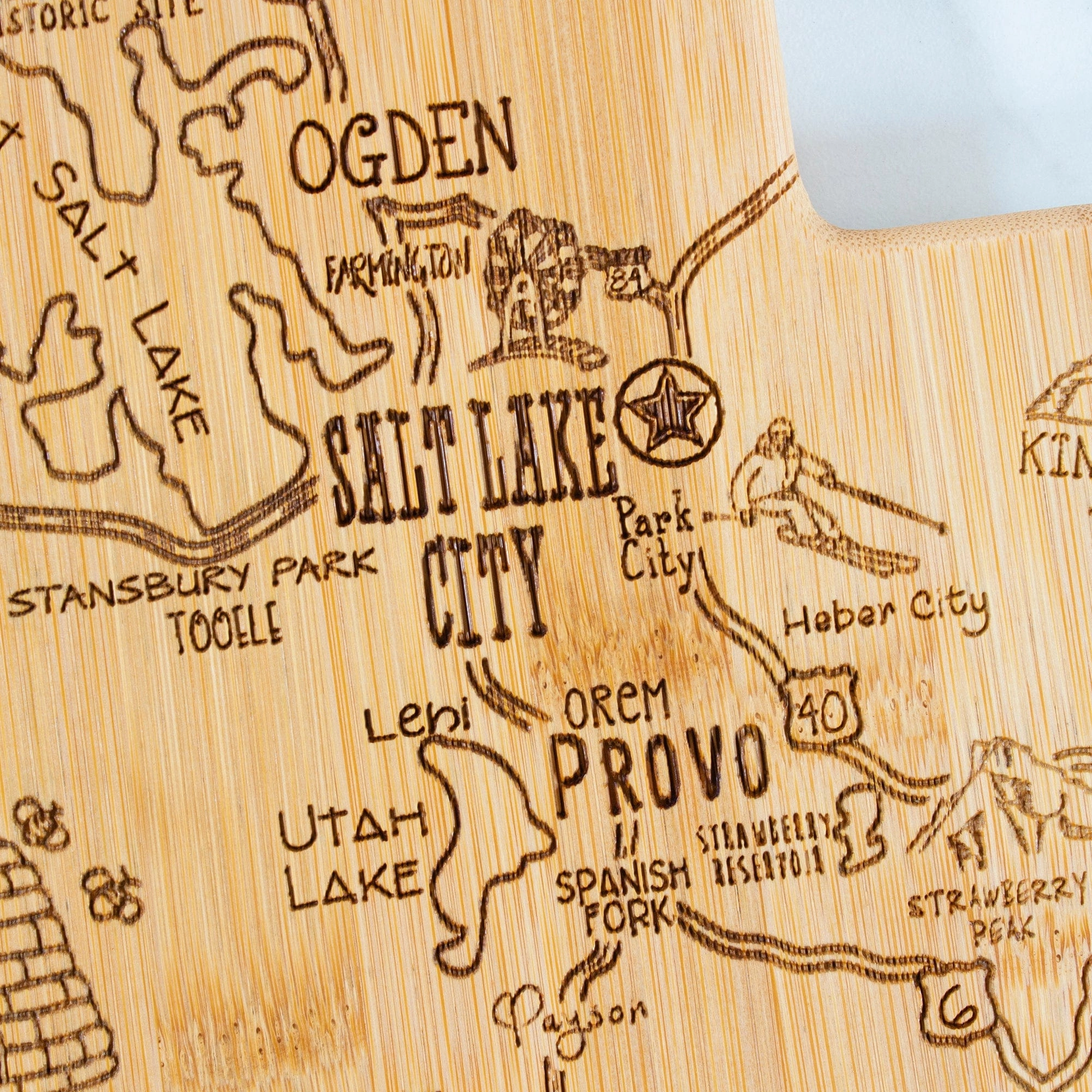 Destination Utah Cutting Board, 11" x 14-1/4"