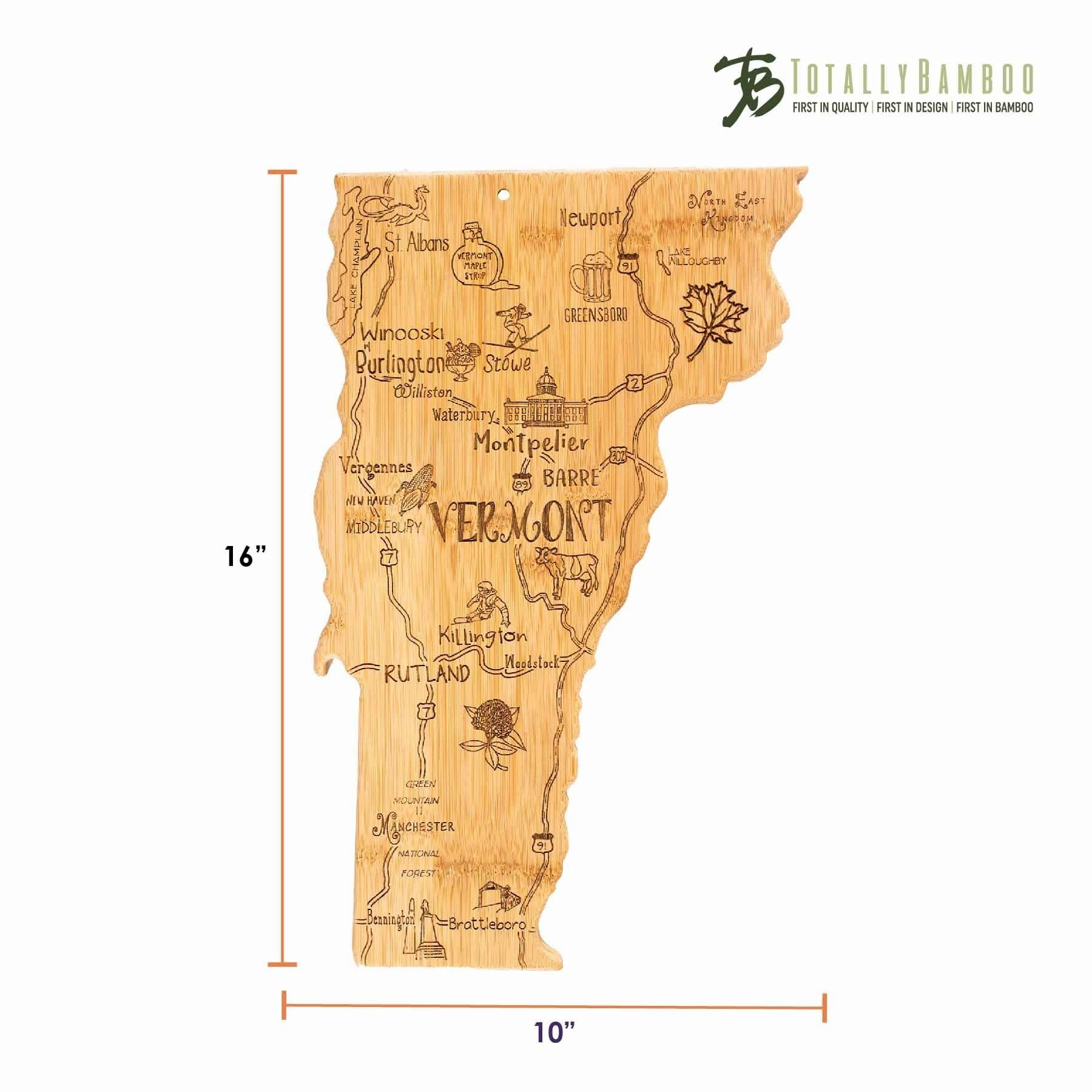 Destination Vermont Cutting Board, 16" x 10"