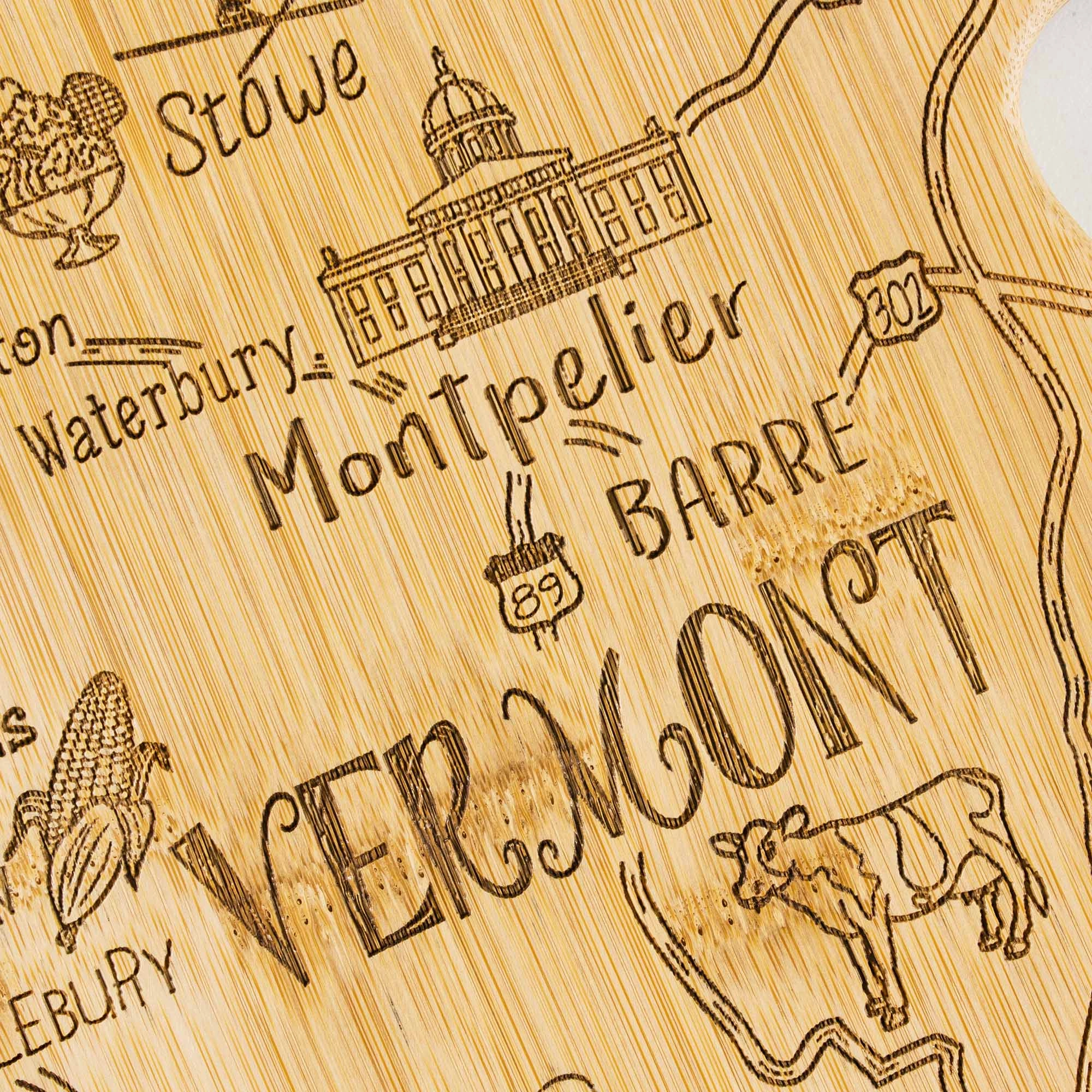 Destination Vermont Cutting Board, 16" x 10"