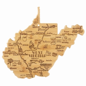 Destination West Virginia Cutting Board, 13-1/2" x 11-3/4" cutting board,chopping board,kitchen tools