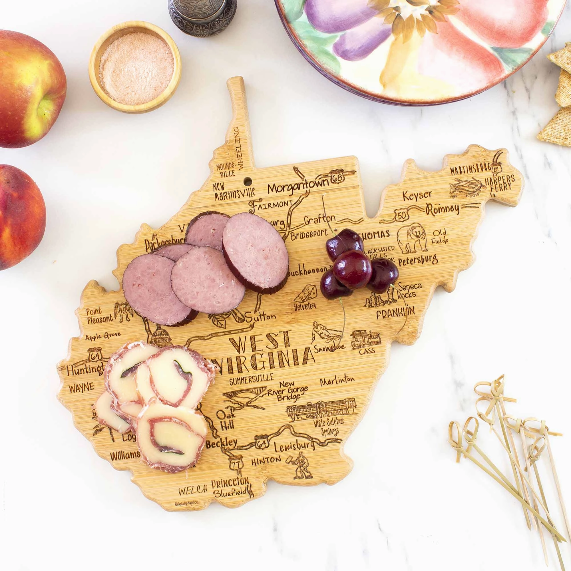 Destination West Virginia Cutting Board, 13-1/2" x 11-3/4"