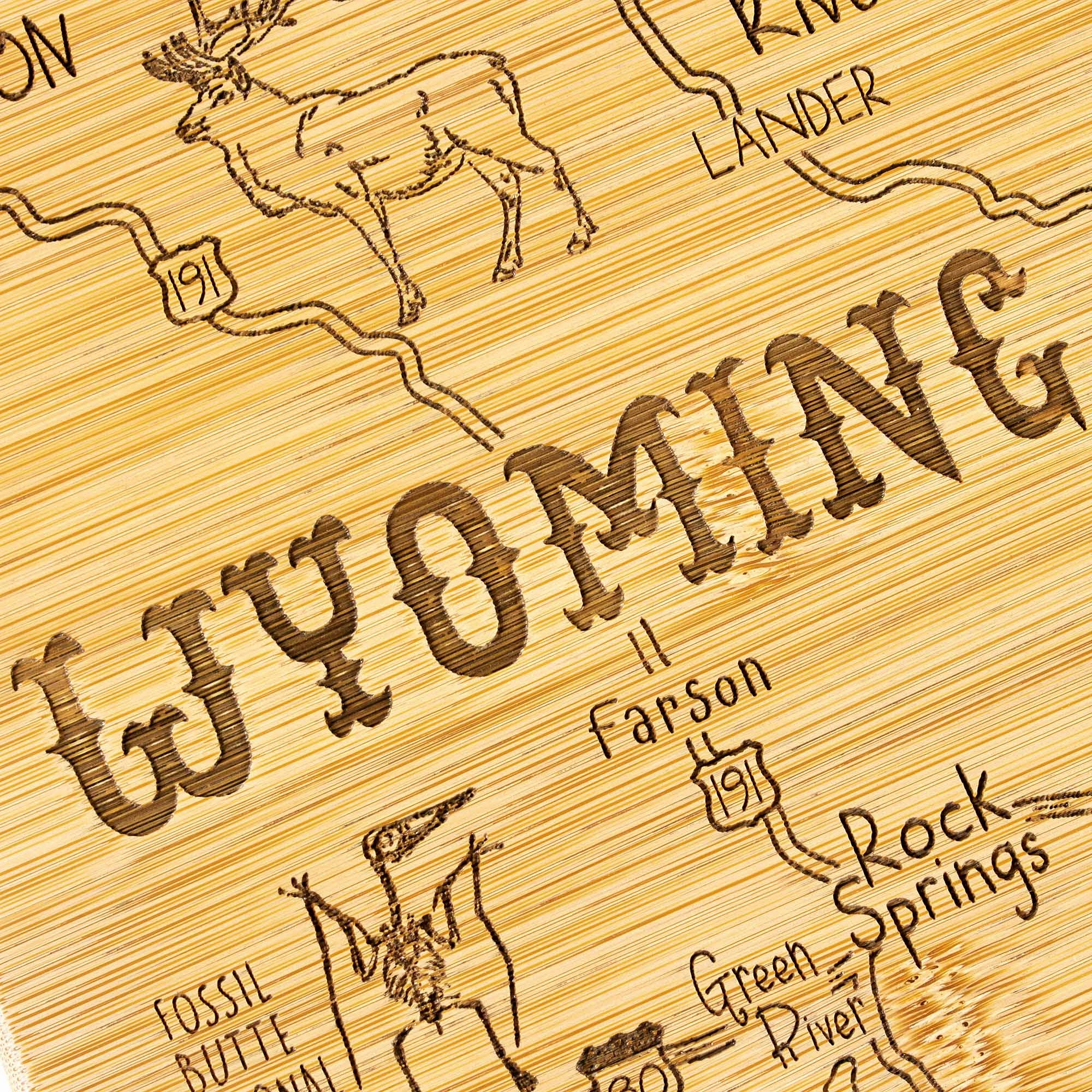 Destination Wyoming Cutting Board, 11" x 14-1/4"