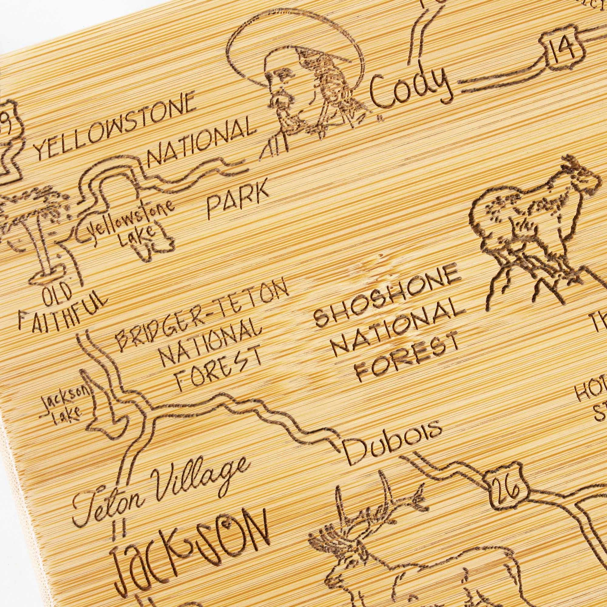 Destination Wyoming Cutting Board, 11" x 14-1/4"