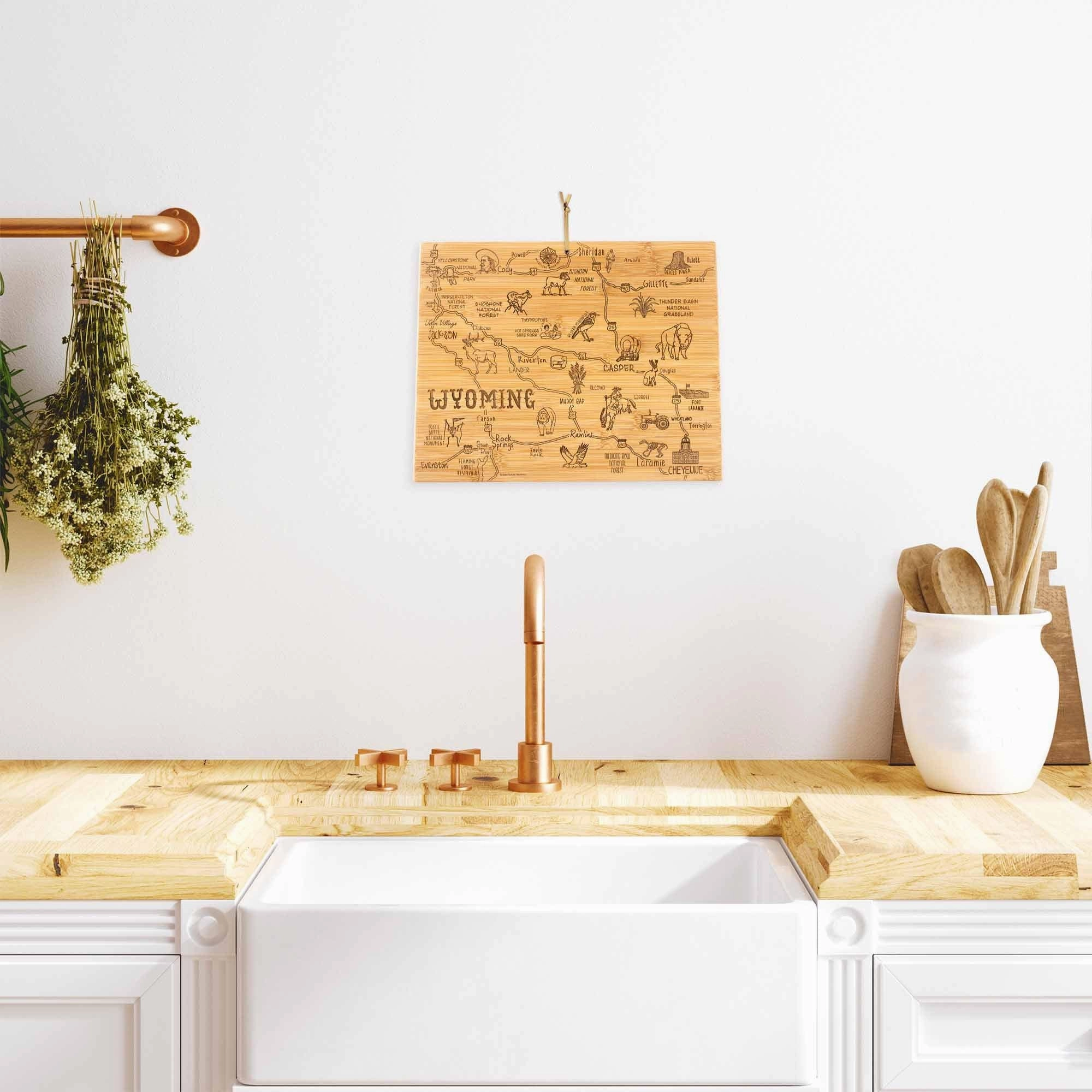 Destination Wyoming Cutting Board, 11" x 14-1/4"