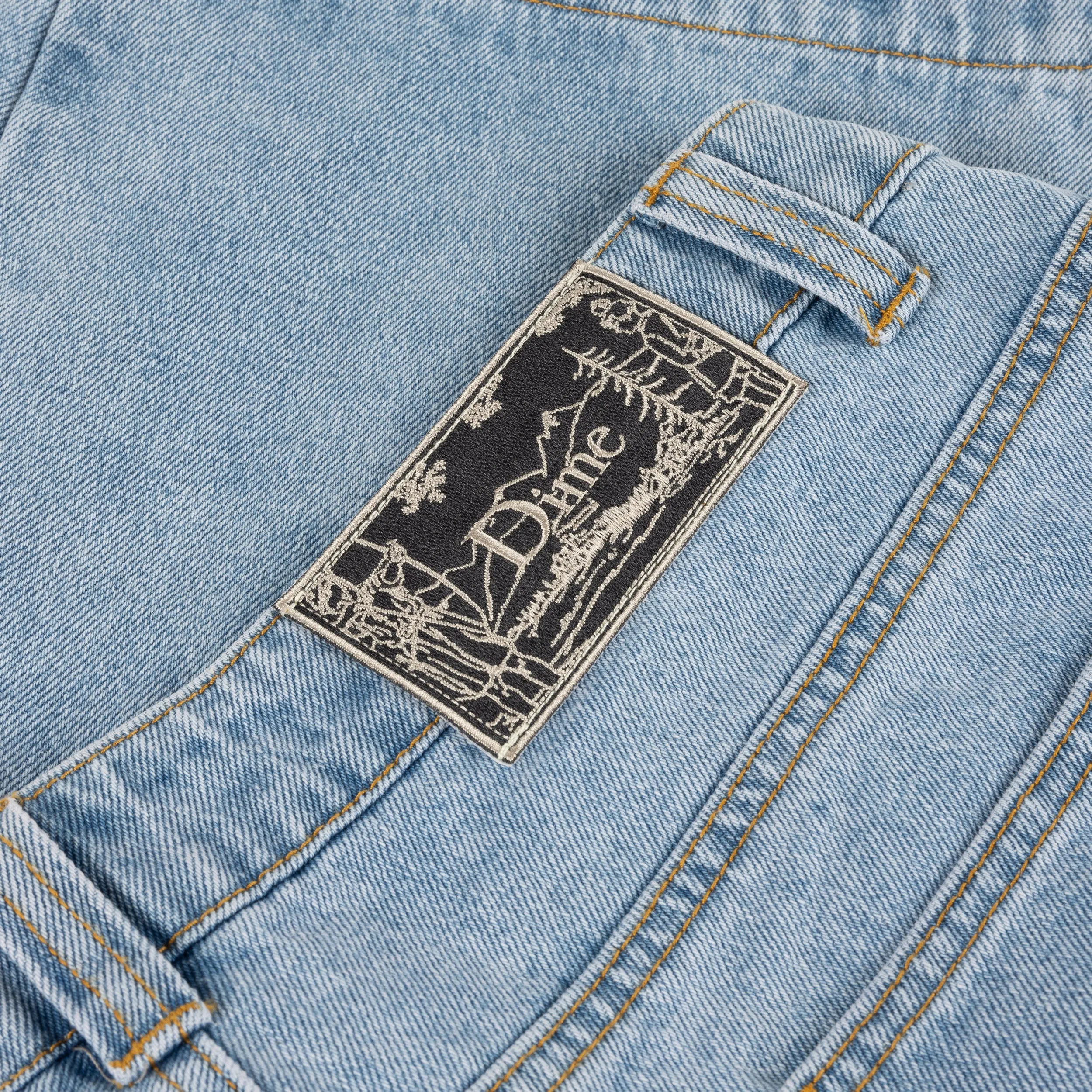 Dime Carpenter Denim Shorts - Blue Washed Clothing_Dime