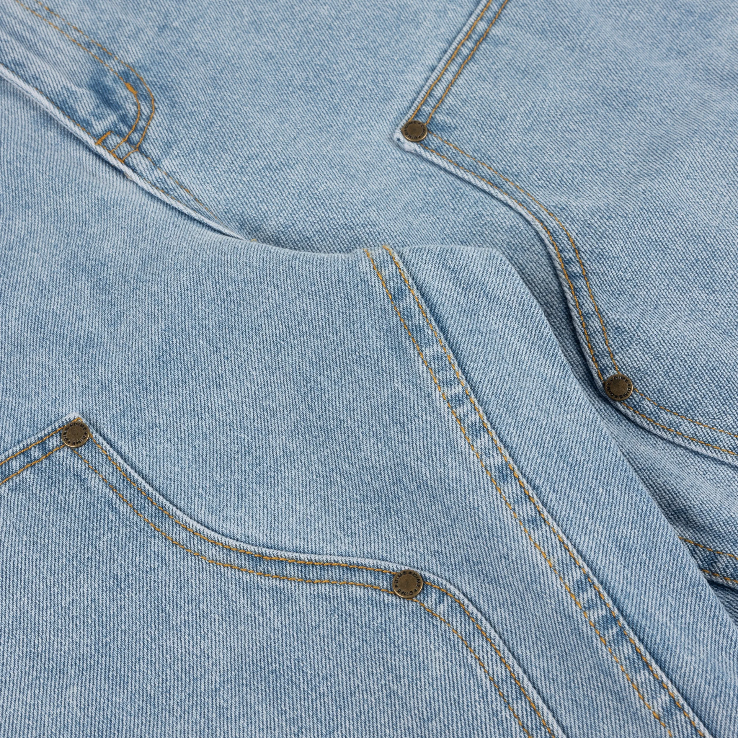 Dime Carpenter Denim Shorts - Blue Washed Clothing_Dime