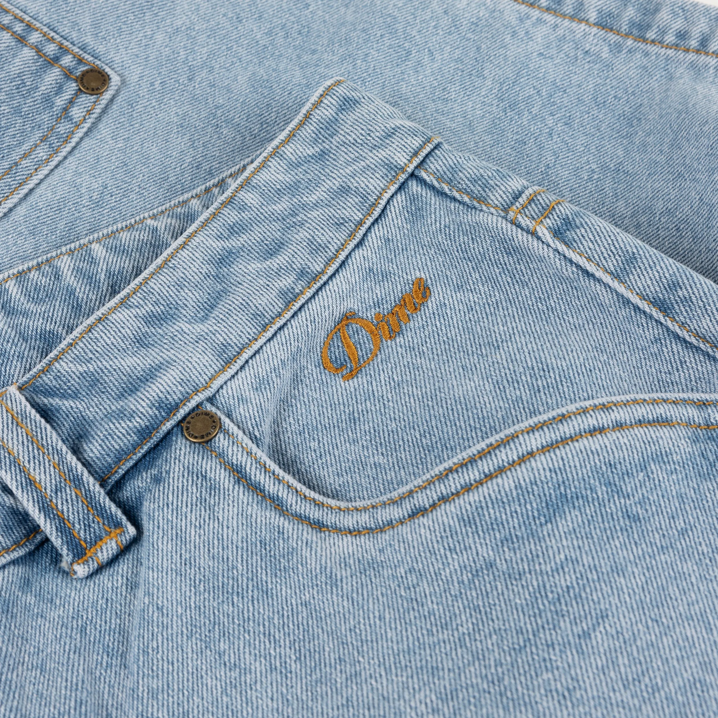 Dime Carpenter Denim Shorts - Blue Washed Clothing_Dime