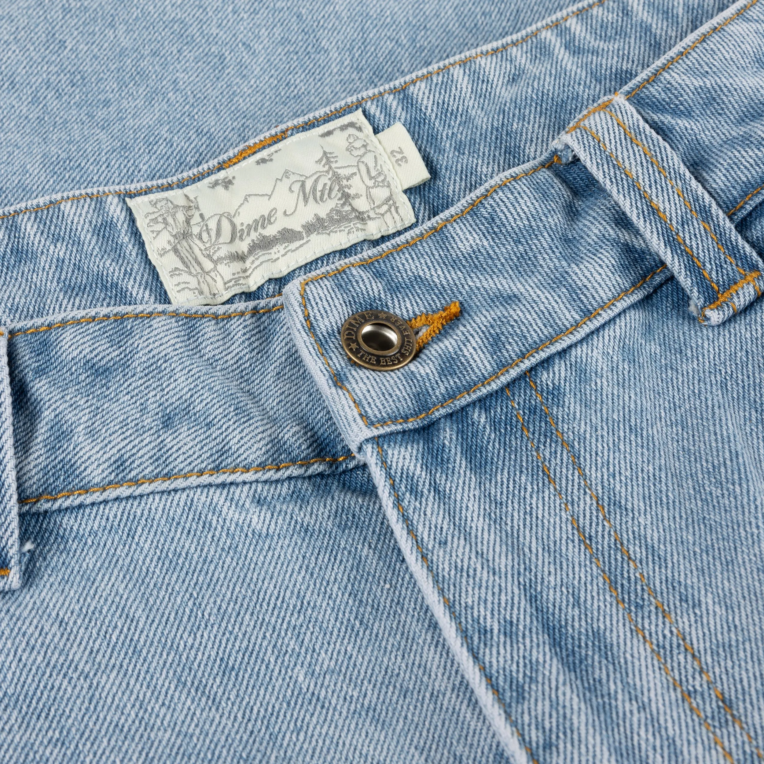 Dime Carpenter Denim Shorts - Blue Washed Clothing_Dime