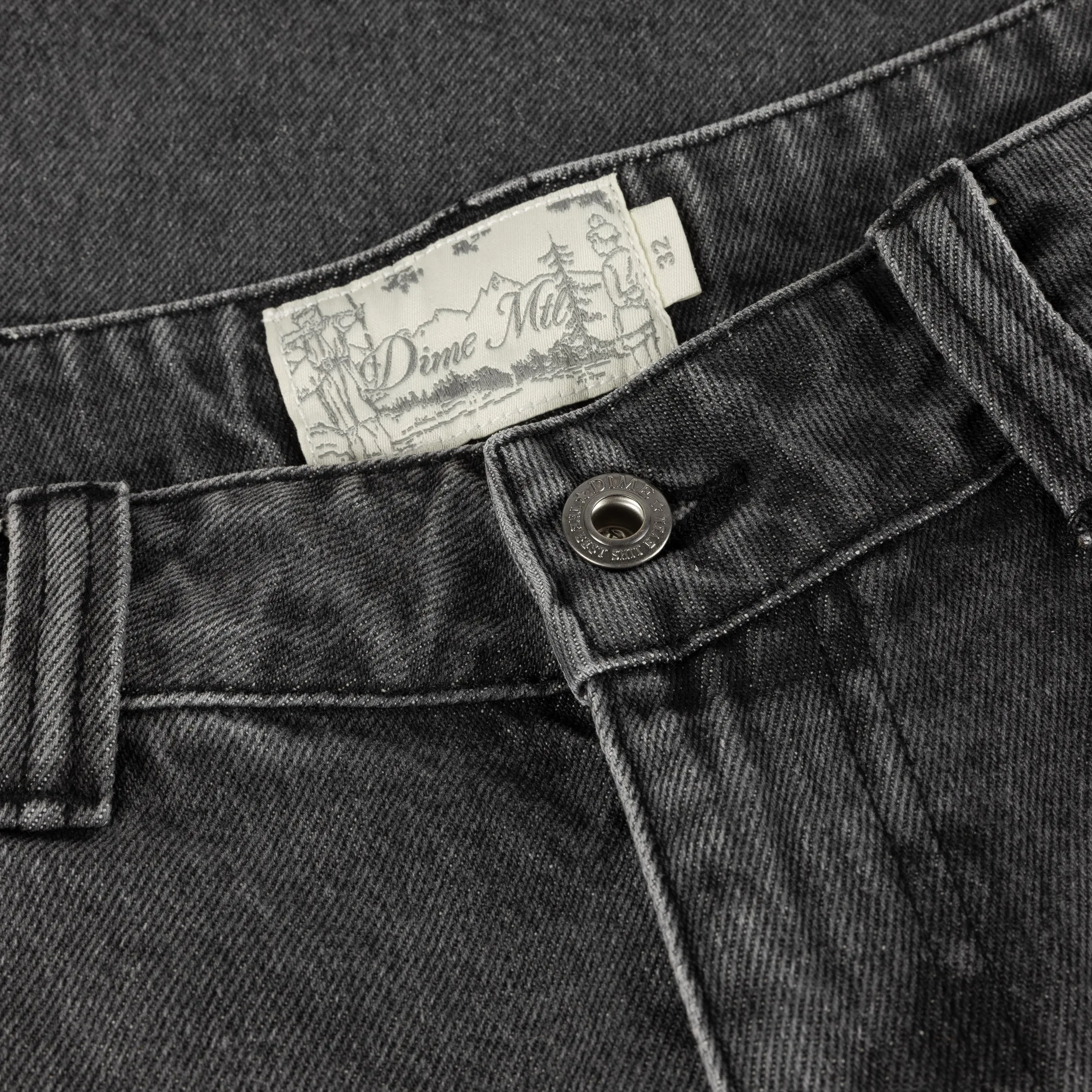 Dime Carpenter Denim Shorts - Faded Black Clothing_Dime