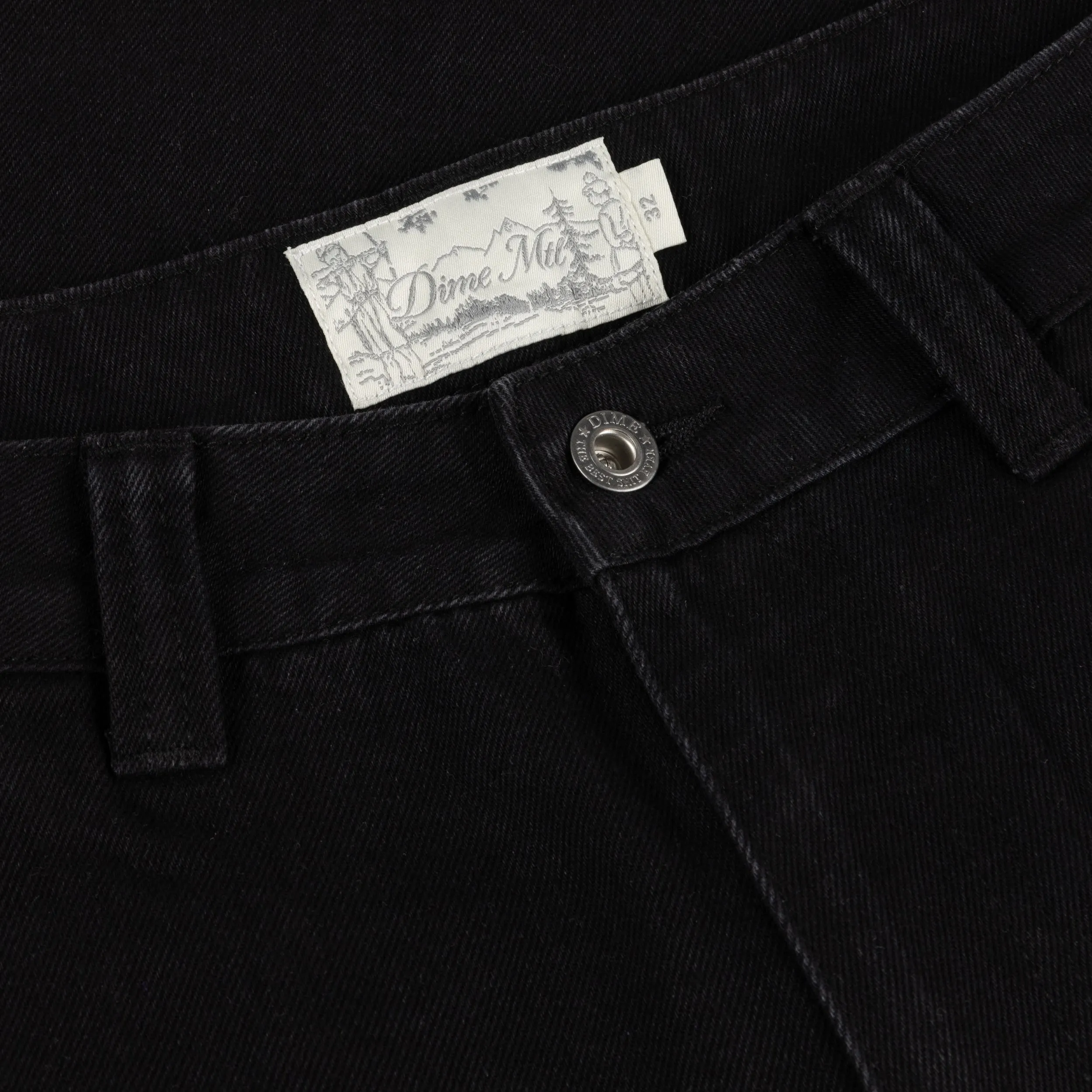 Dime Carpenter Denim Shorts - Jet Black Clothing_Dime