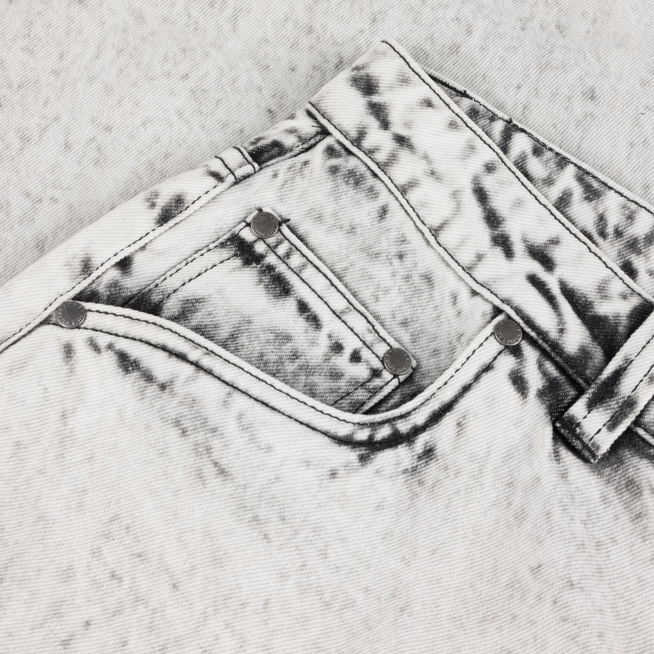 Dime Classic Baggy Denim Pants - Smoke White Clothing_Dime