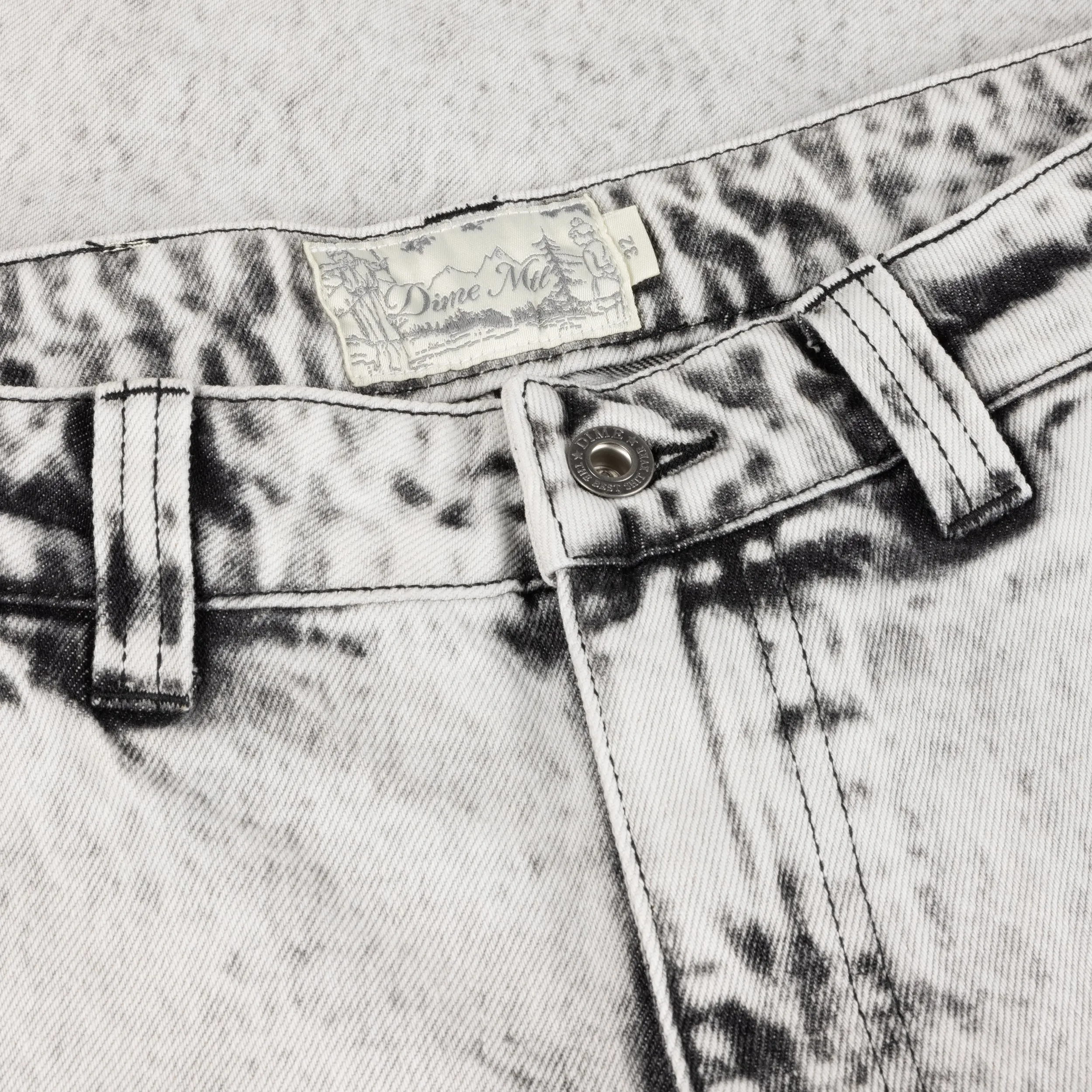 Dime Classic Baggy Denim Pants - Smoke White Clothing_Dime