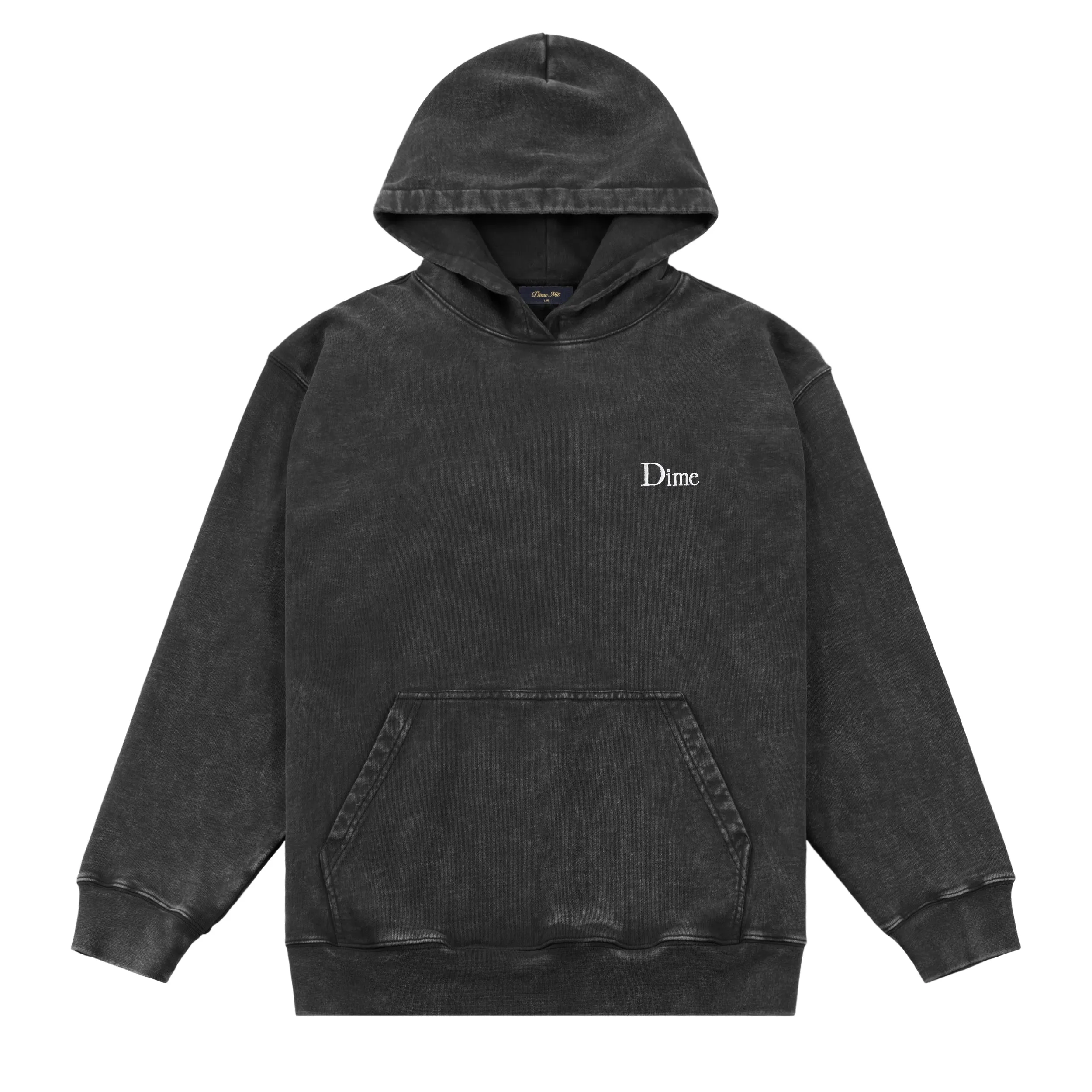 Dime Classic Faded French Terry Hoodie - Black Clothing_Dime