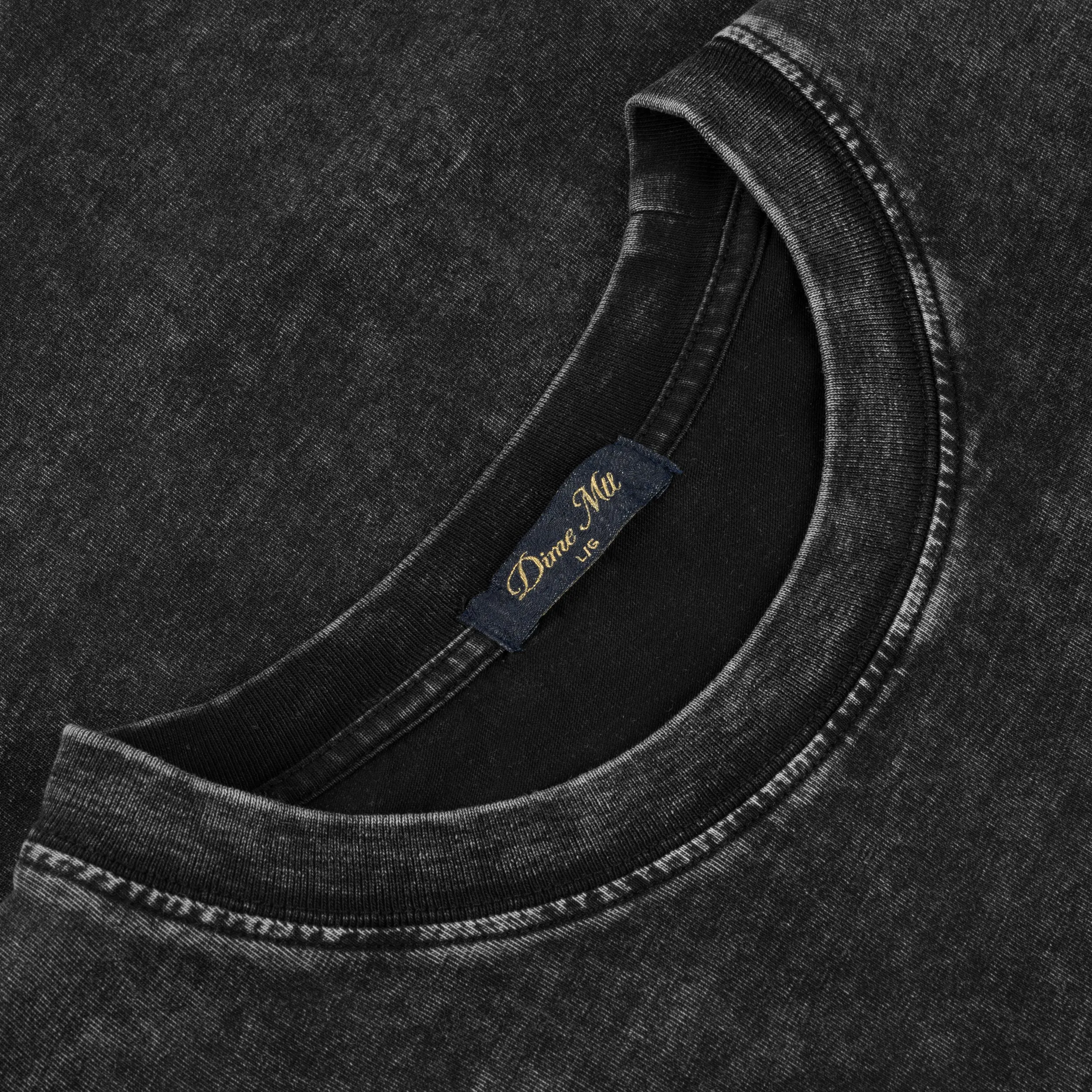 Dime Classic Faded Small Logo T-Shirt - Black Clothing_Dime