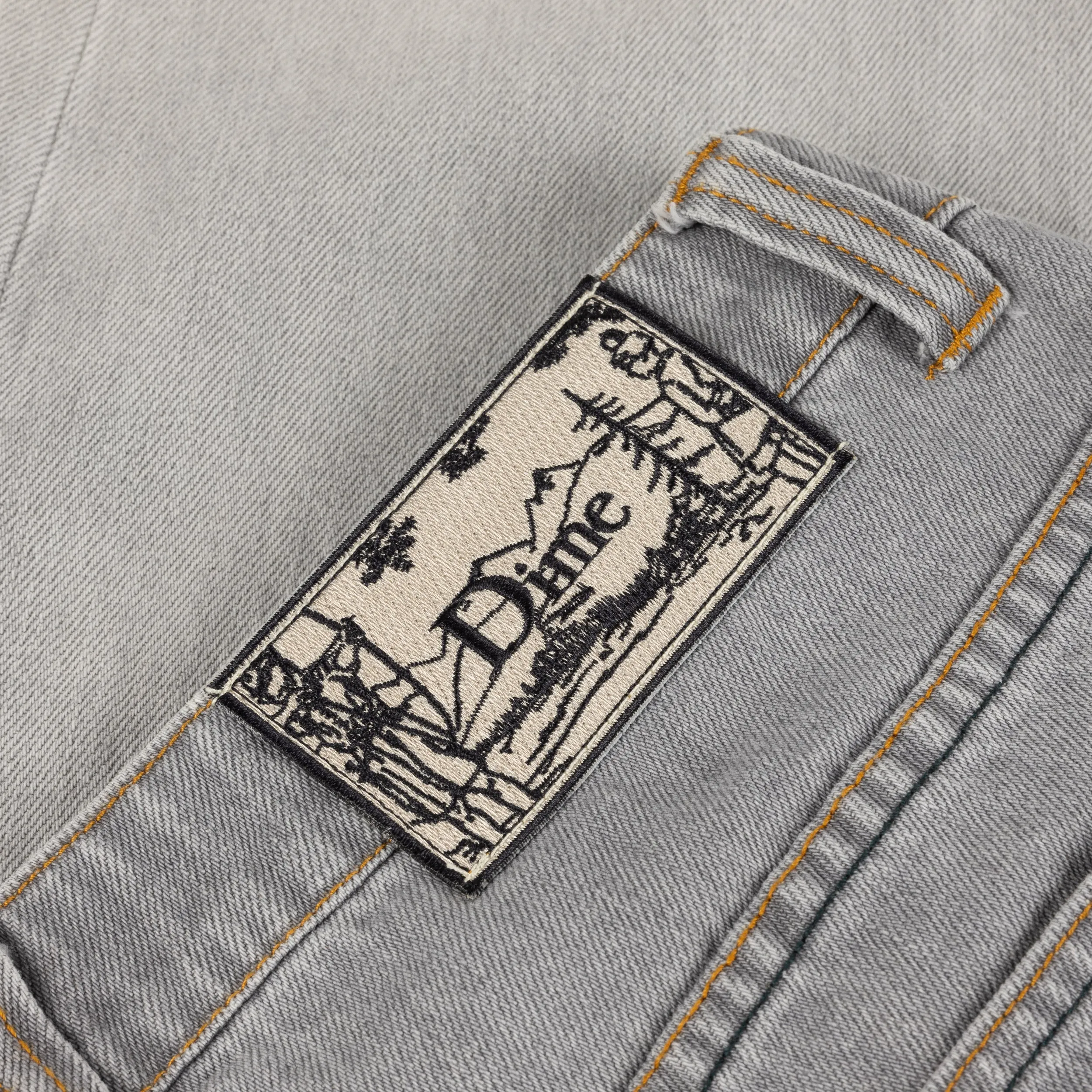 Dime Classic Relaxed Denim Pants - Dipped Sandblaster Grey Clothing_Dime