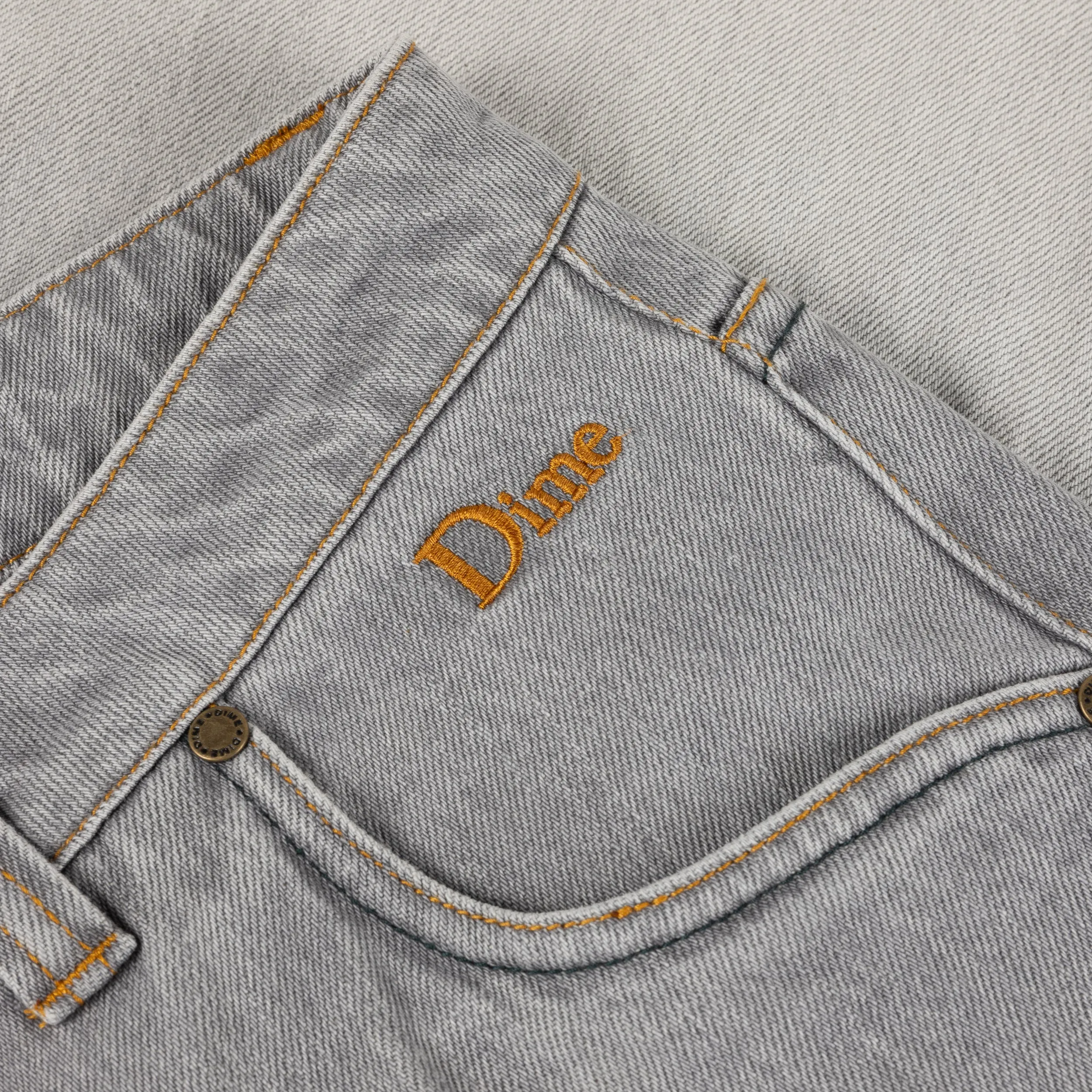 Dime Classic Relaxed Denim Pants - Dipped Sandblaster Grey Clothing_Dime