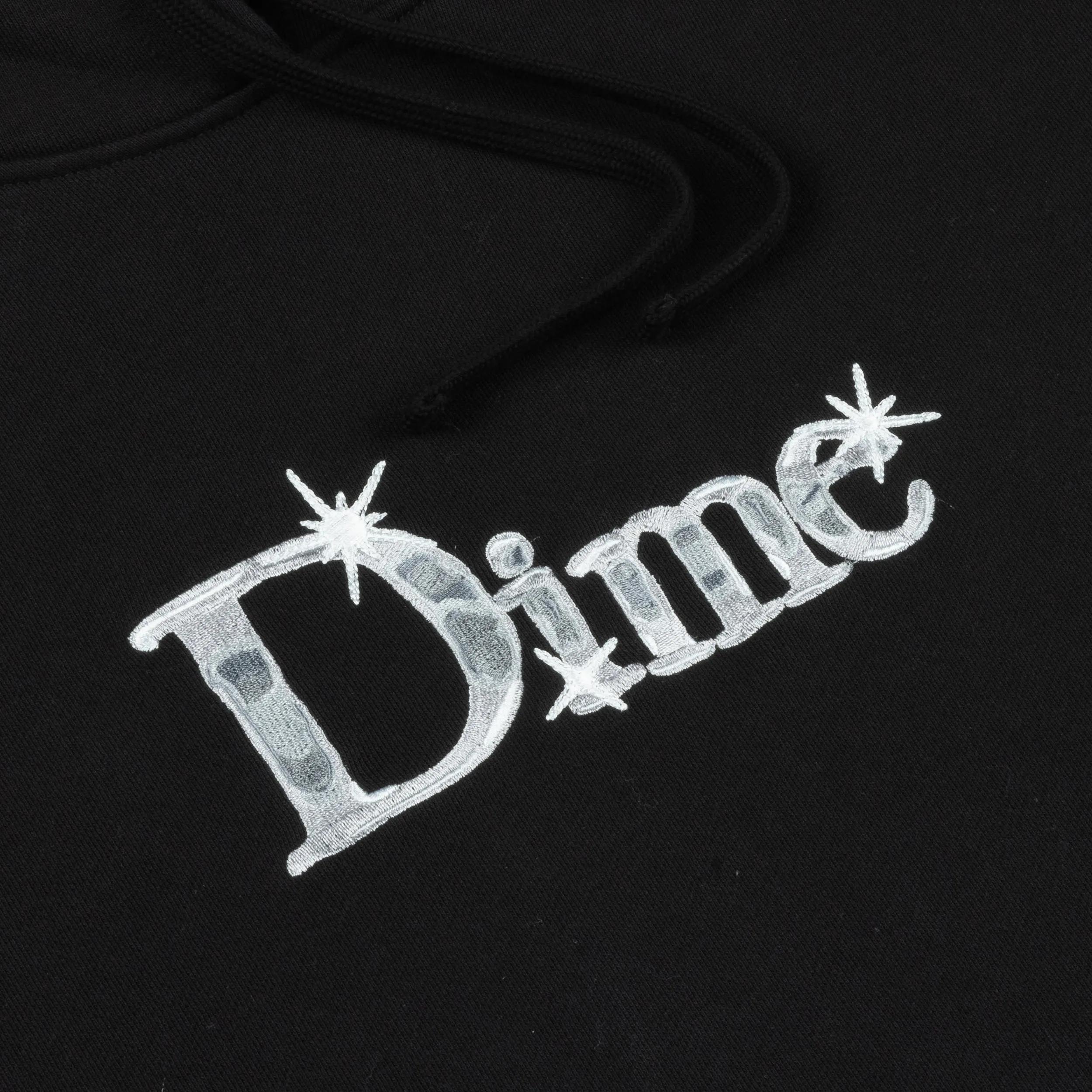 Dime Classic Shiny Hoodie - Black Clothing_Dime