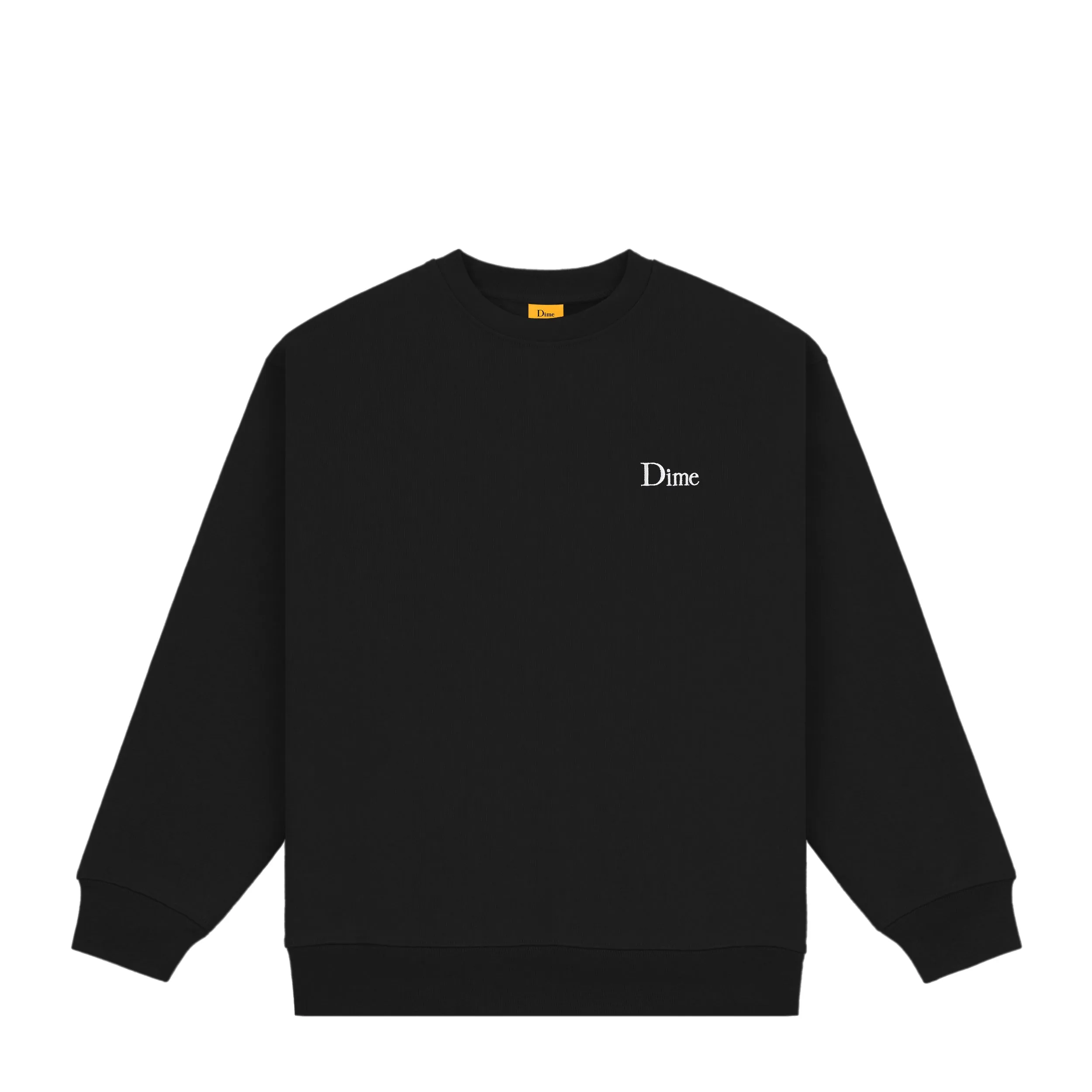 Dime Classic Small Logo Crewneck - Black Clothing_Dime