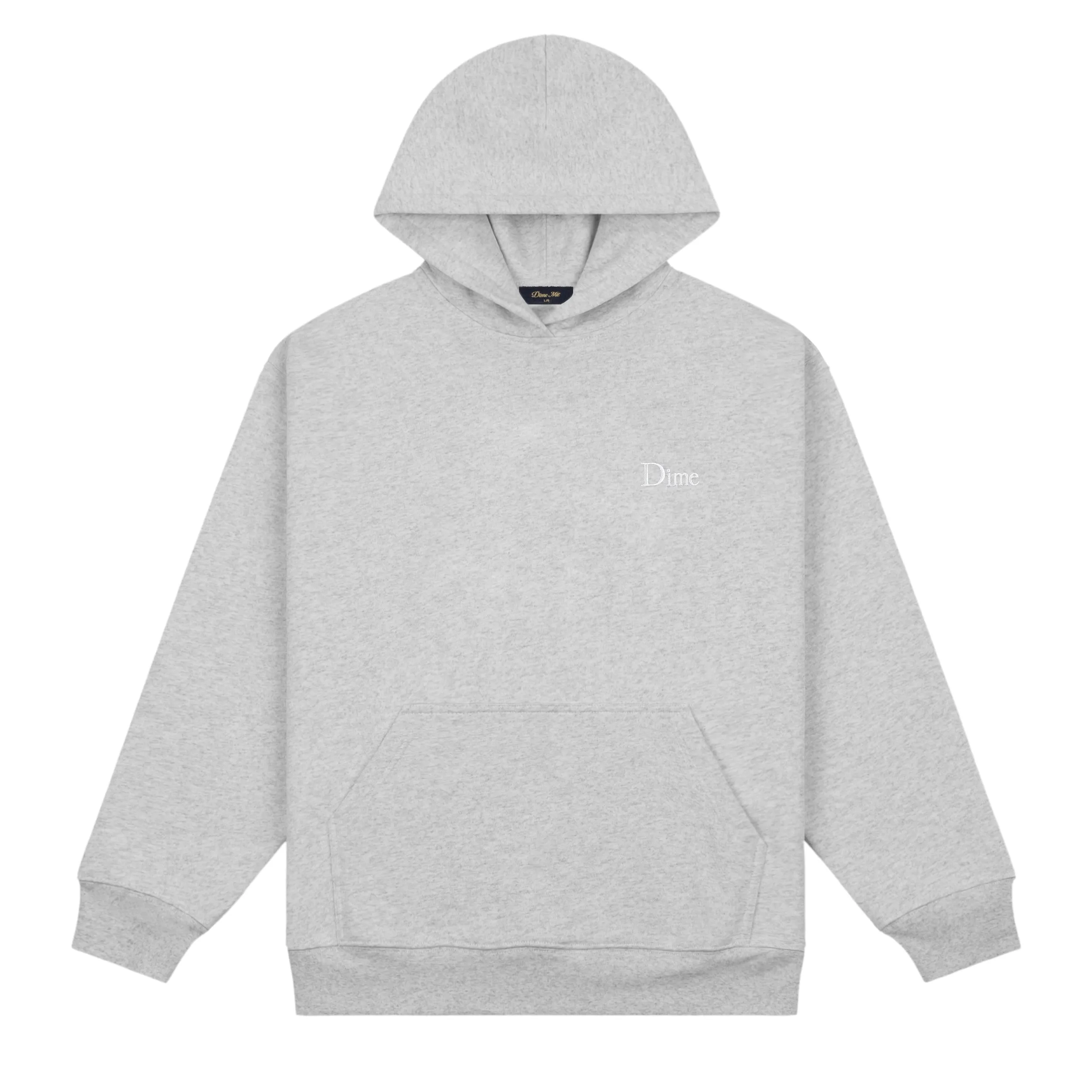 Dime Classic Small Logo Hoodie - Heather Grey Clothing_Dime