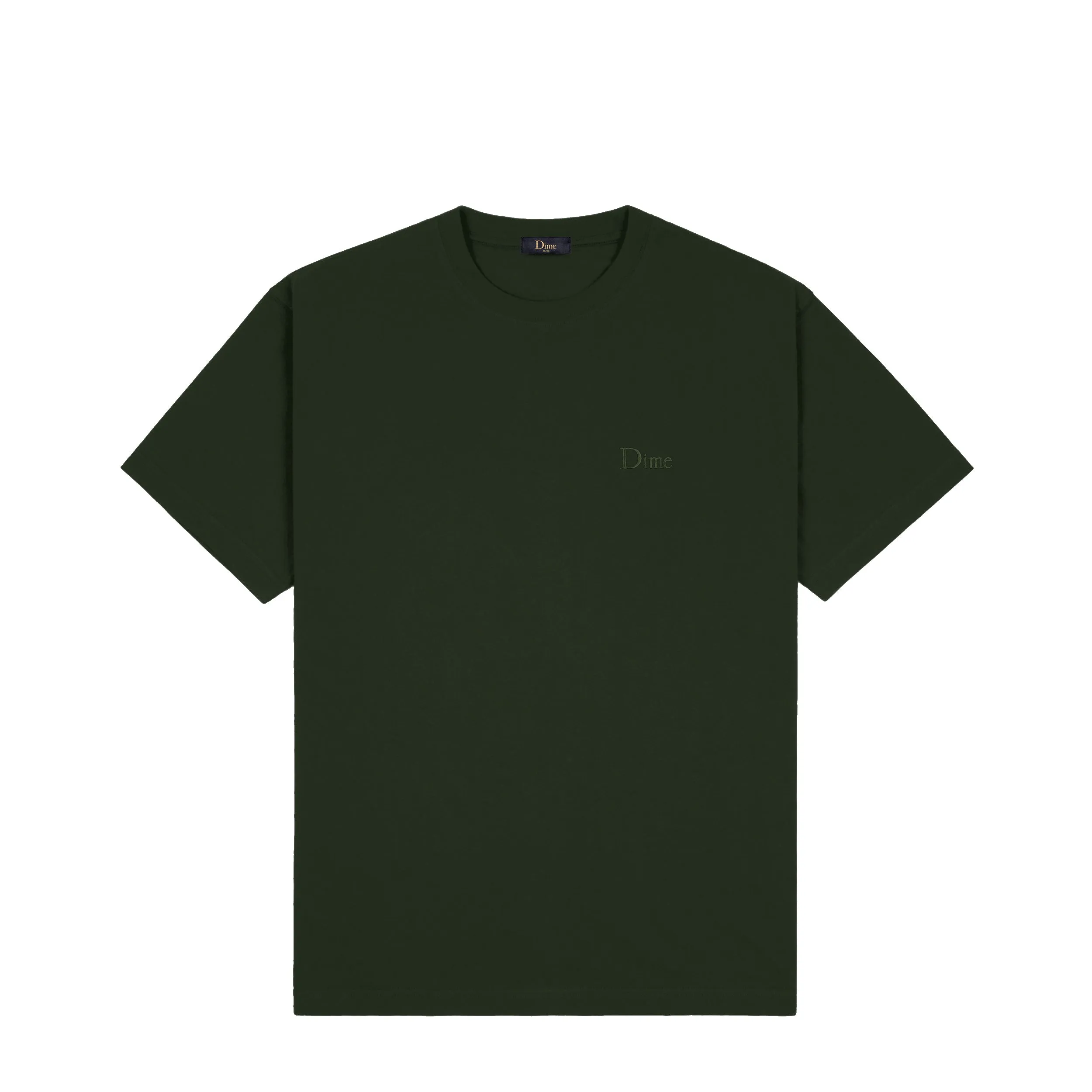 Dime Classic Small Logo T-Shirt - Forest Green Clothing_Dime