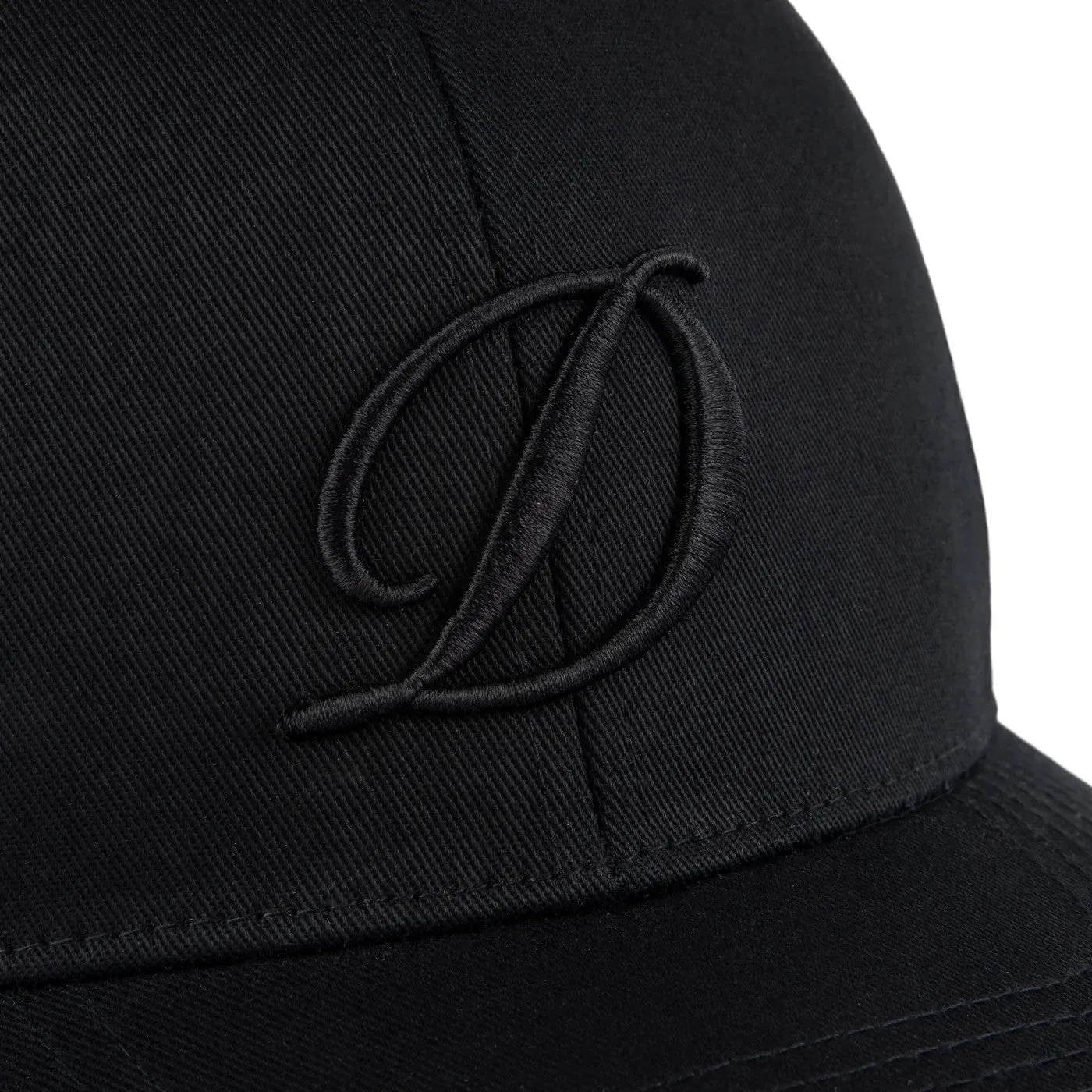 Dime Cursive D Full Fit Cap - Black Clothing_Dime