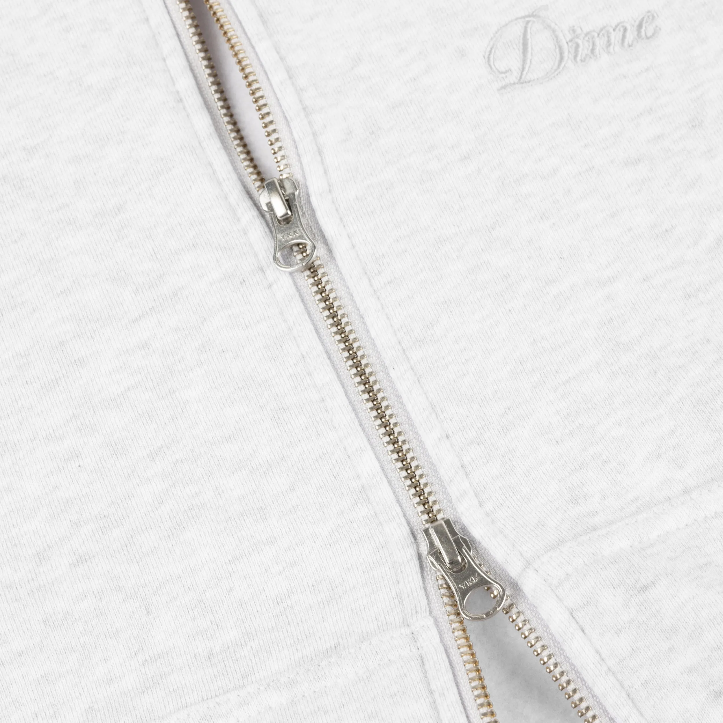 Dime Cursive Zip-Hoodie - Ash Clothing_Dime
