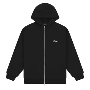 Dime Cursive Zip-Hoodie - Black/White Clothing_Dime
