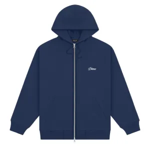 Dime Cursive Zip-Hoodie - Navy Clothing_Dime