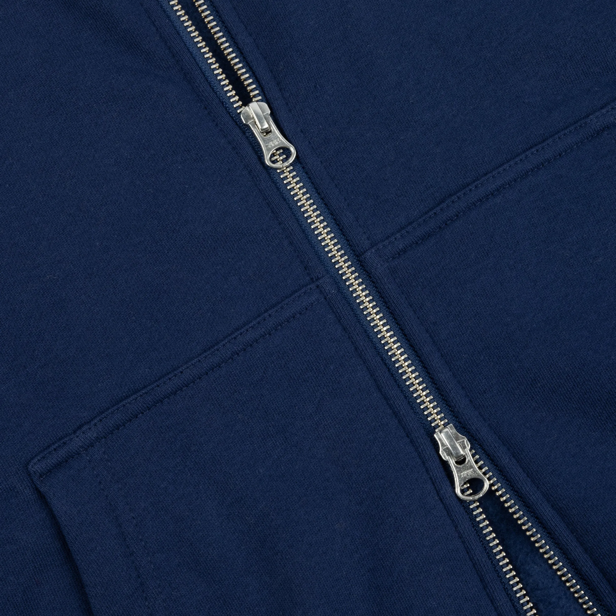 Dime Cursive Zip-Hoodie - Navy Clothing_Dime