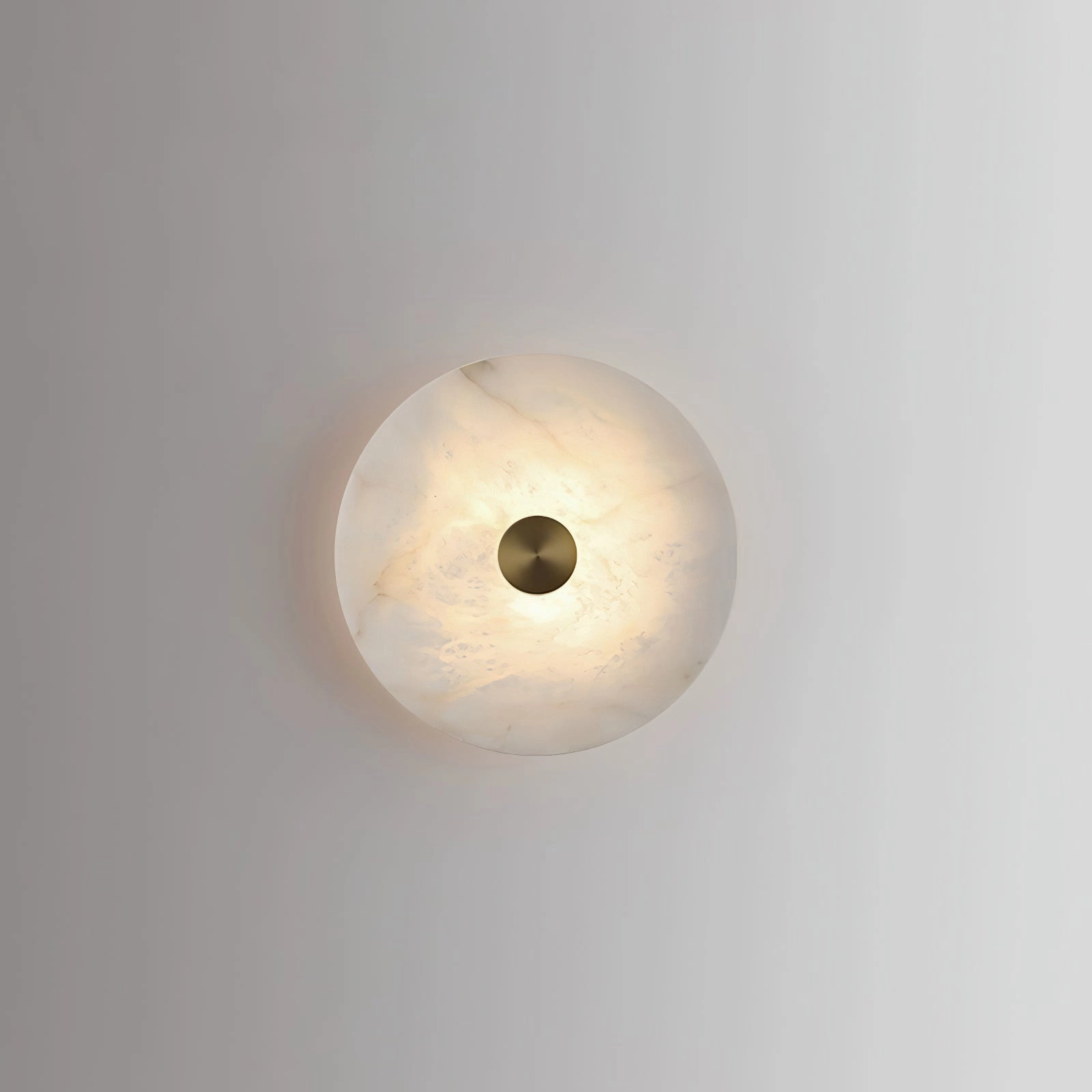 Disc Shaped Alabaster Wall Light