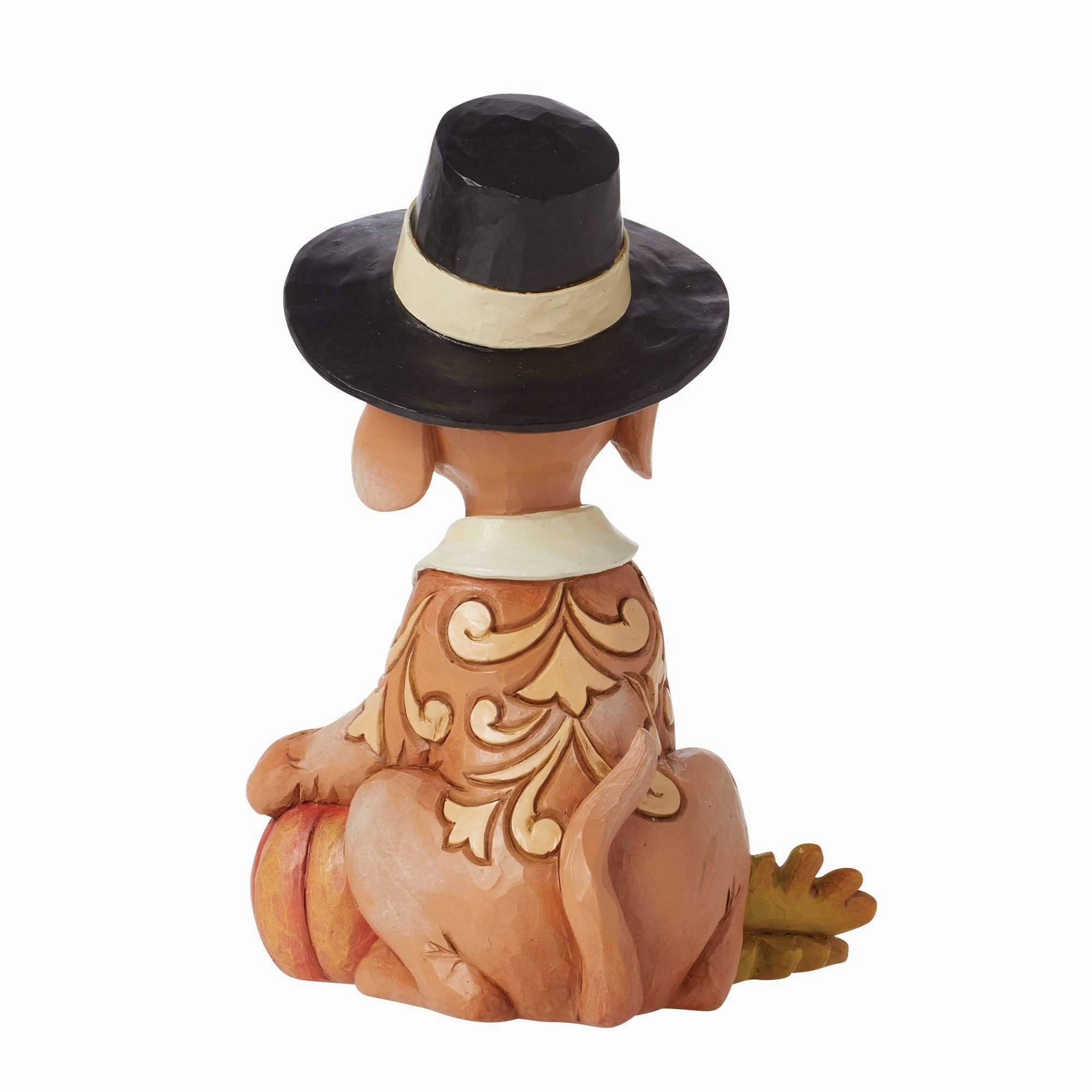 Dog with Pilgrim Hat Figurine