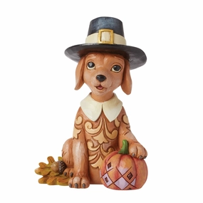 Dog with Pilgrim Hat Figurine figurines,decorative figurines,home accents
