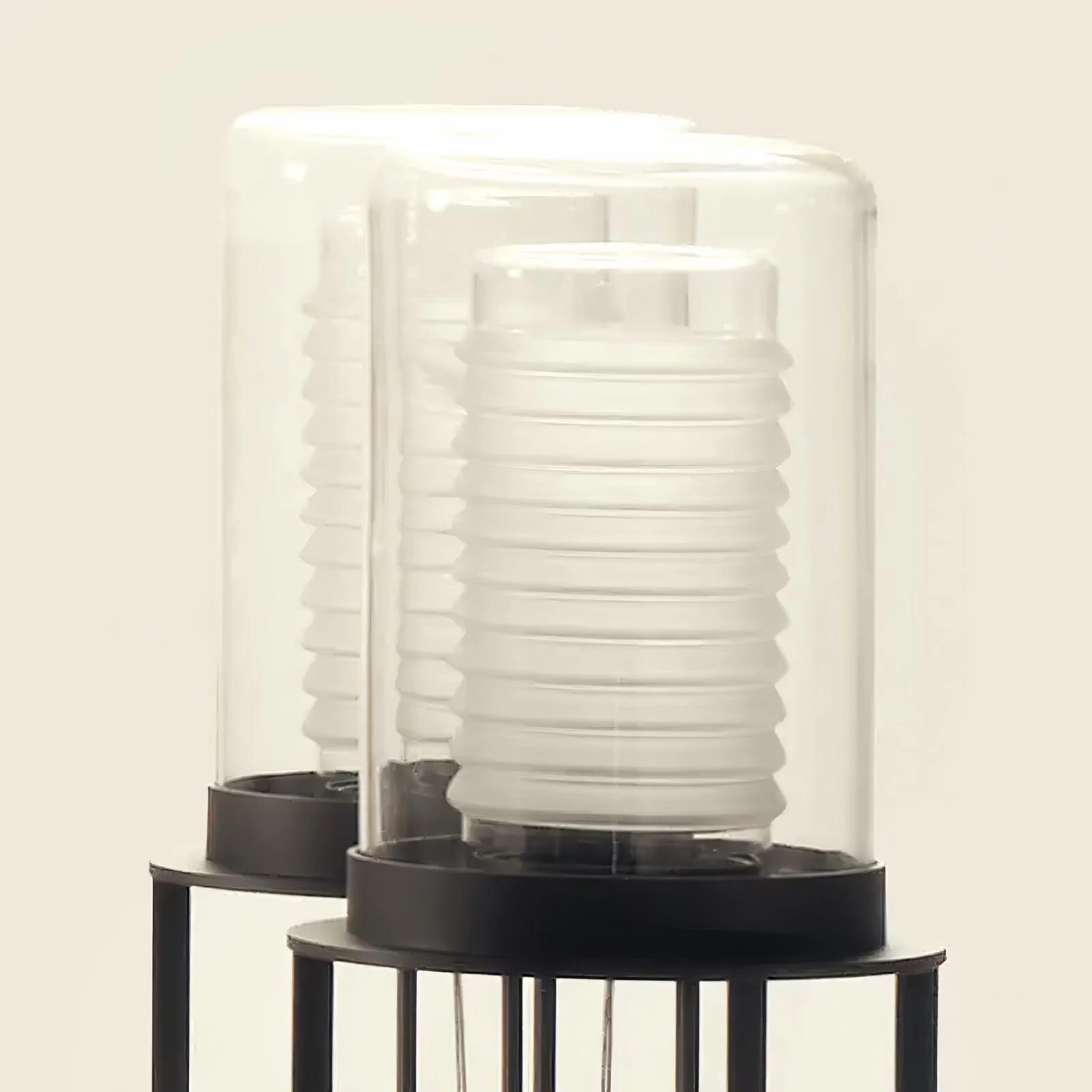 Dual Cylinder Glass Floor Lamp
