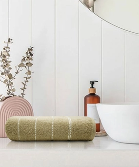 Dusk & Dawn Incense Wood Bath Towel, 400 GSM, Cotton Rich, Weft Insert Solid Towel, Brown bath towels,soft towels,bathroom textiles