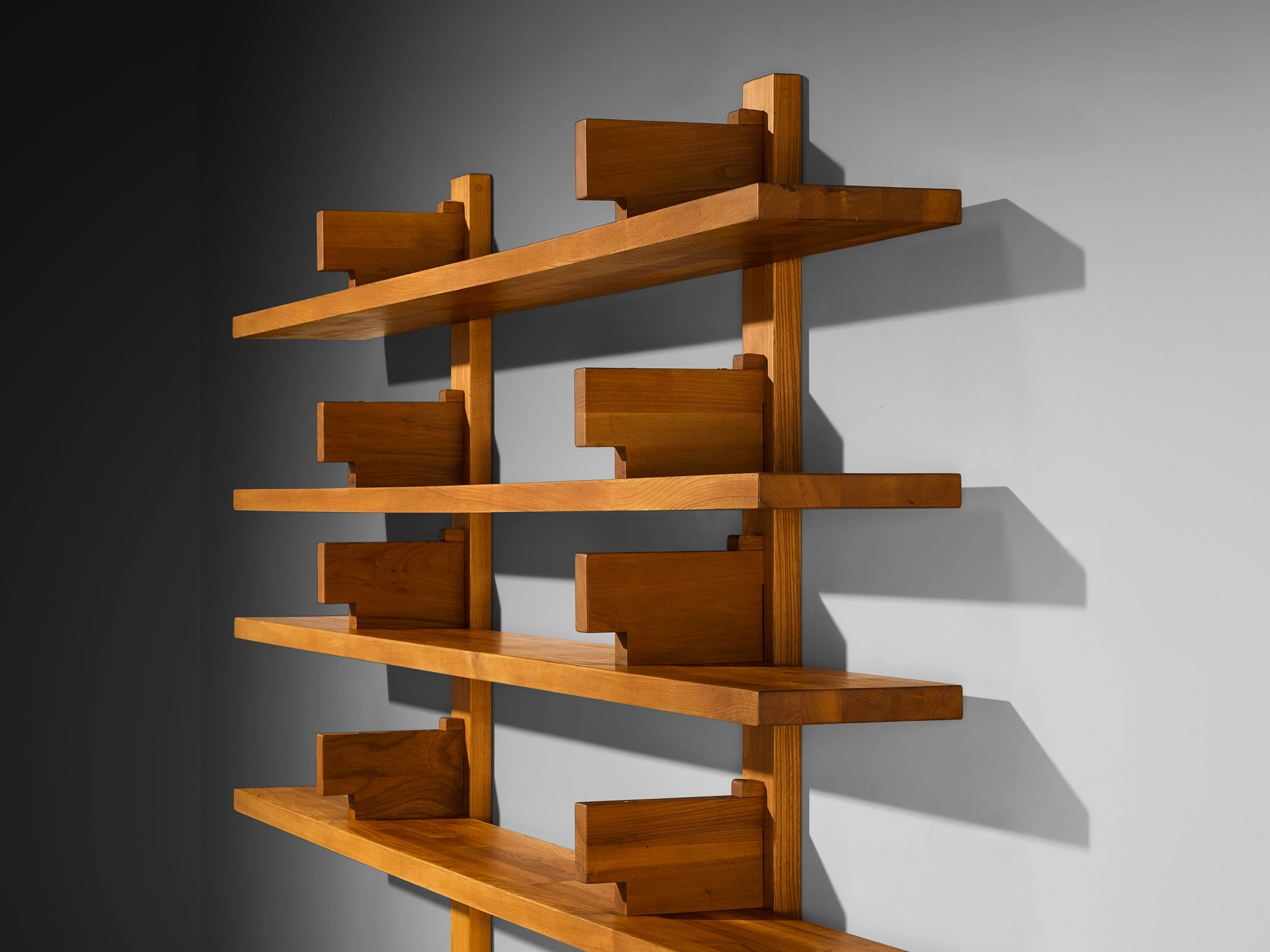 Early Pierre Chapo 'B17C' Bibliothque in Solid Elm 284 cm / 111.81 in.