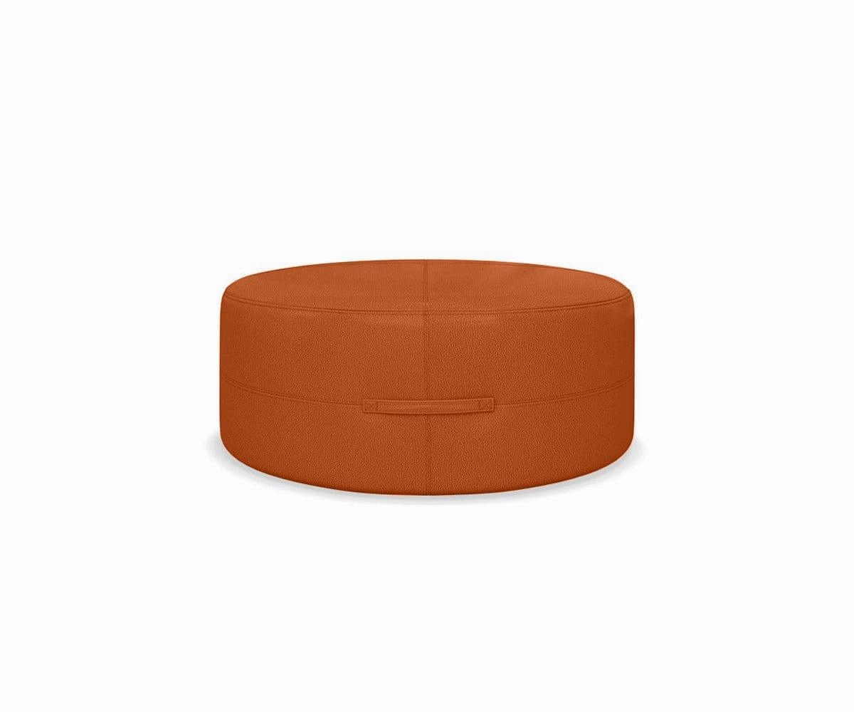 Ellis Leather Round Ottoman sofa,couch,living room furniture