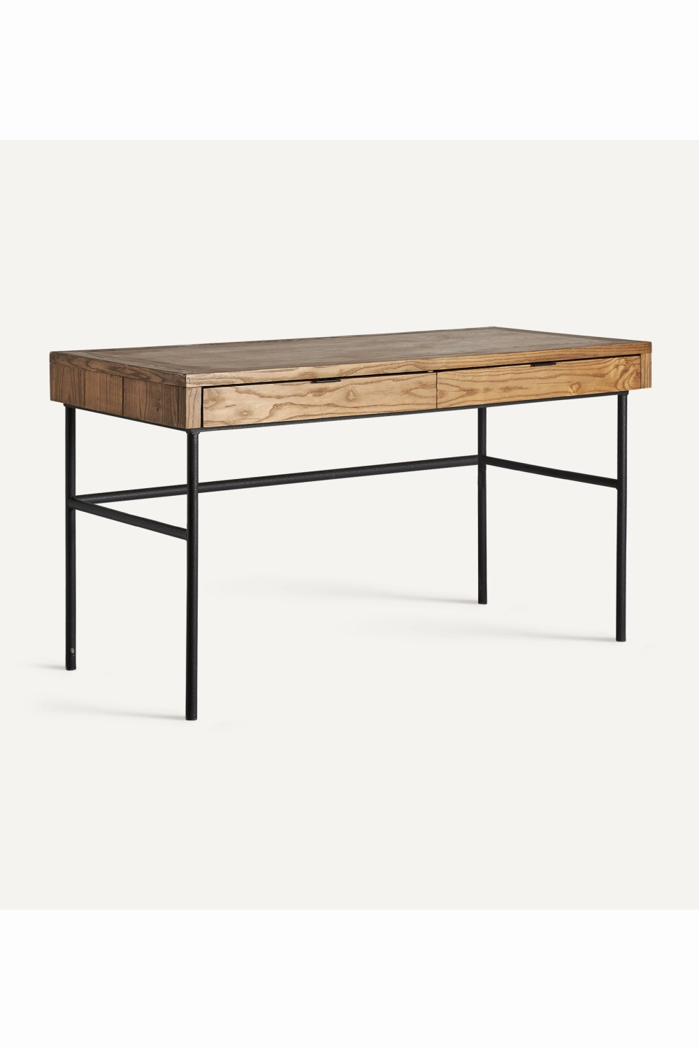 Elm Wood 2-Drawer Desk | Vical Home Nuapa