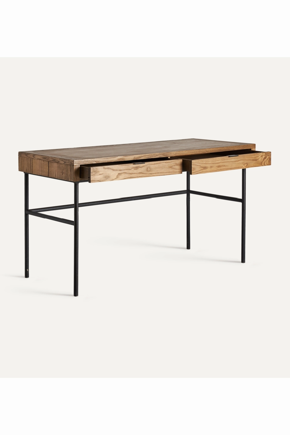 Elm Wood 2-Drawer Desk | Vical Home Nuapa