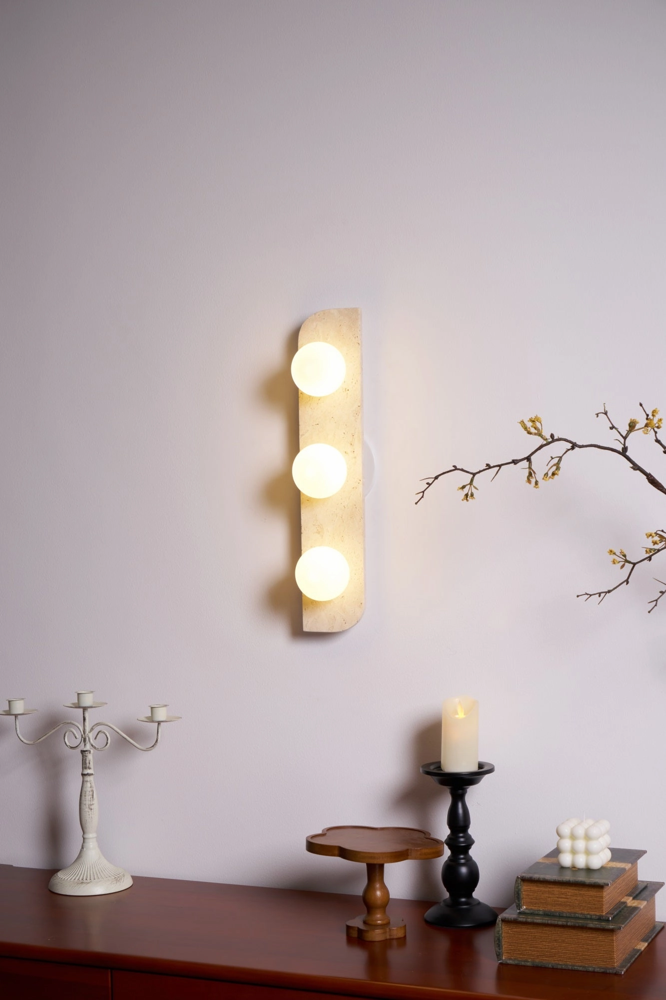 Elysian Travertine Wall Light