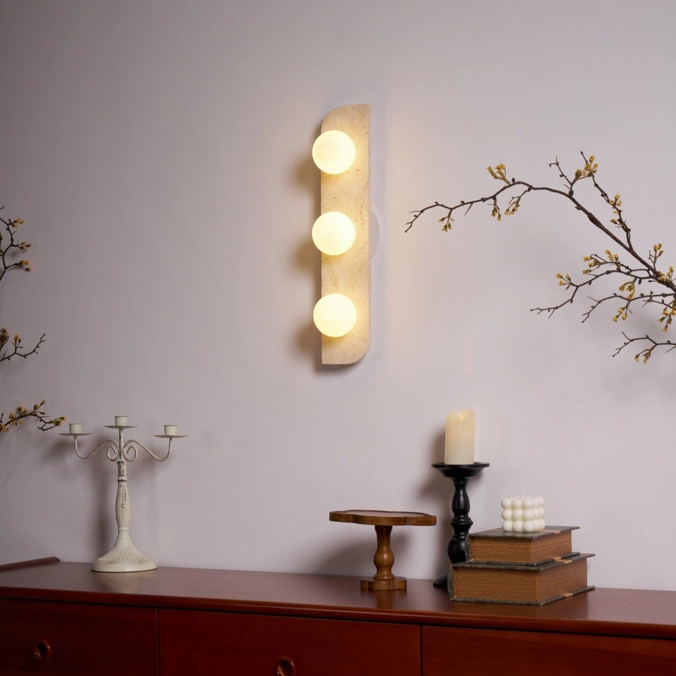 Elysian Travertine Wall Light