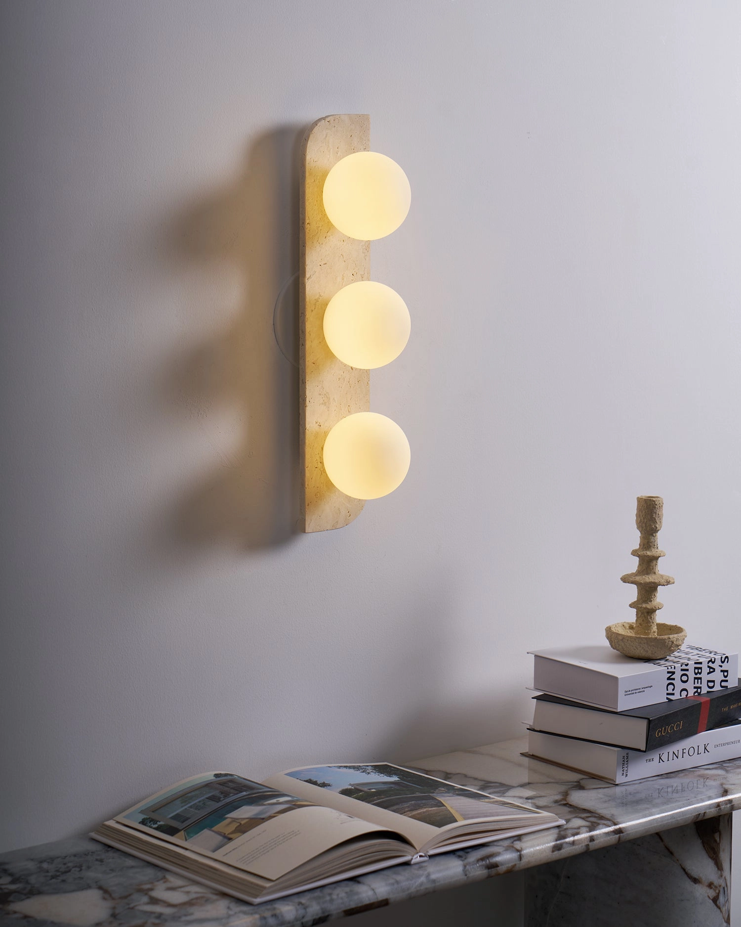 Elysian Travertine Wall Light