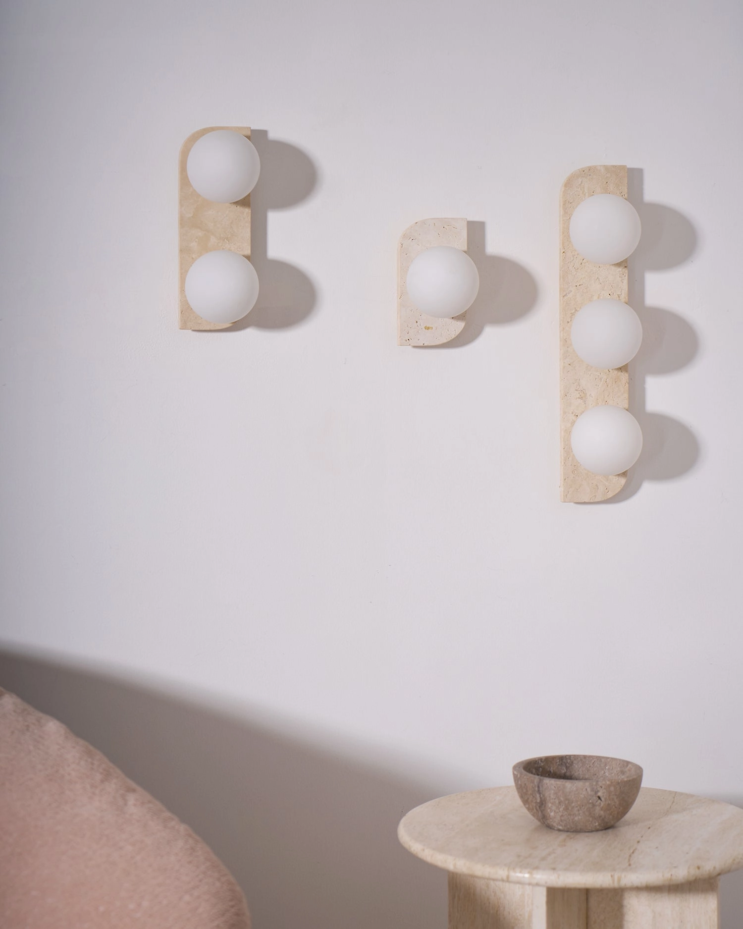 Elysian Travertine Wall Light