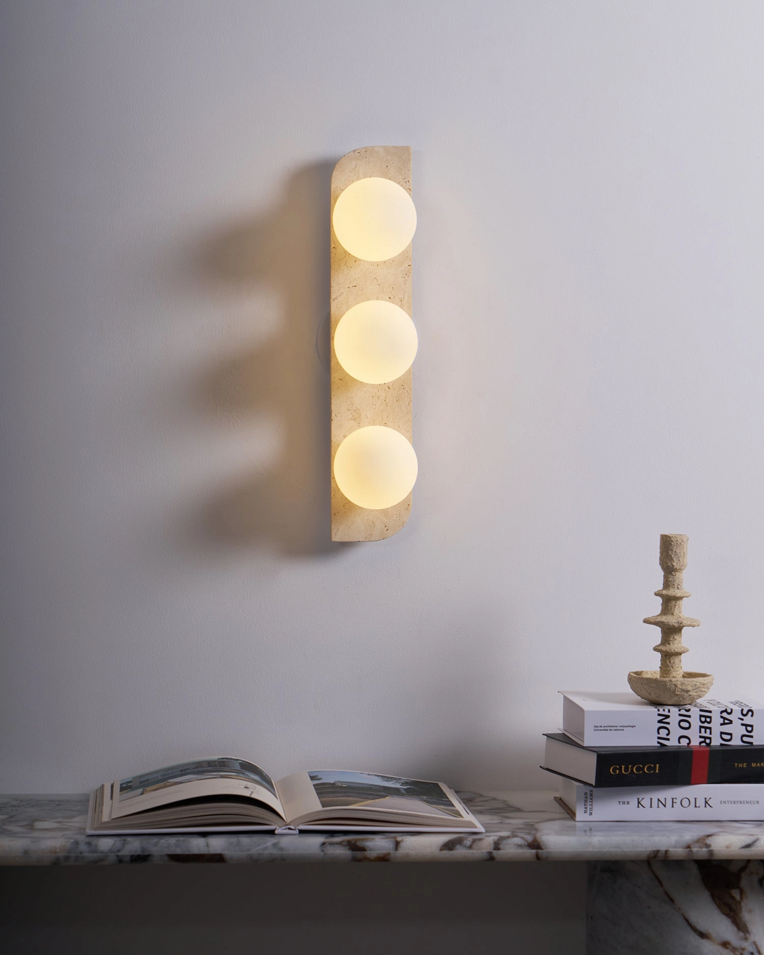 Elysian Travertine Wall Light