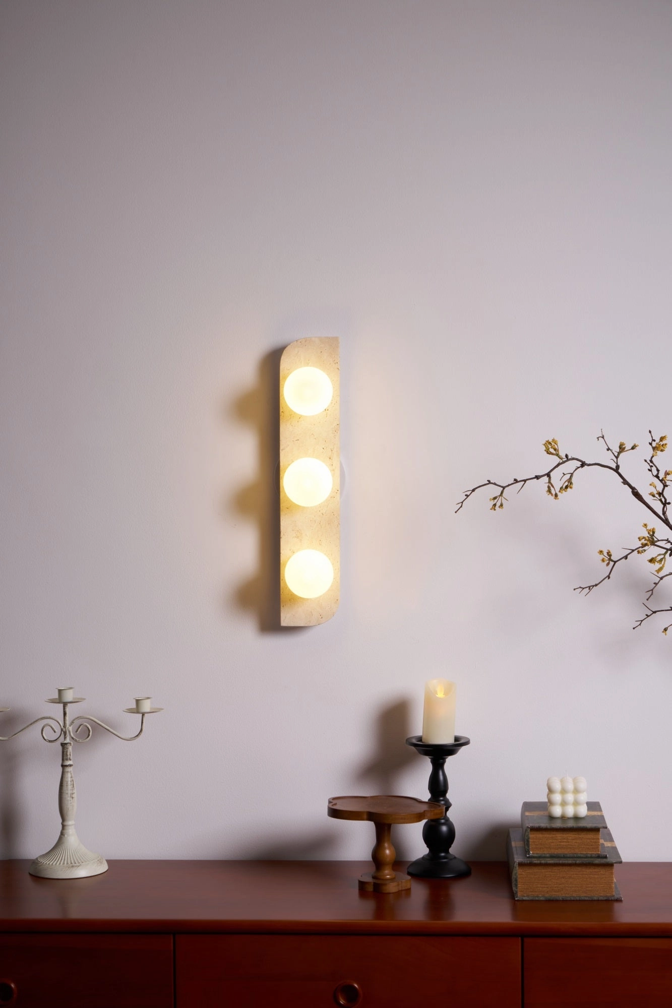 Elysian Travertine Wall Light