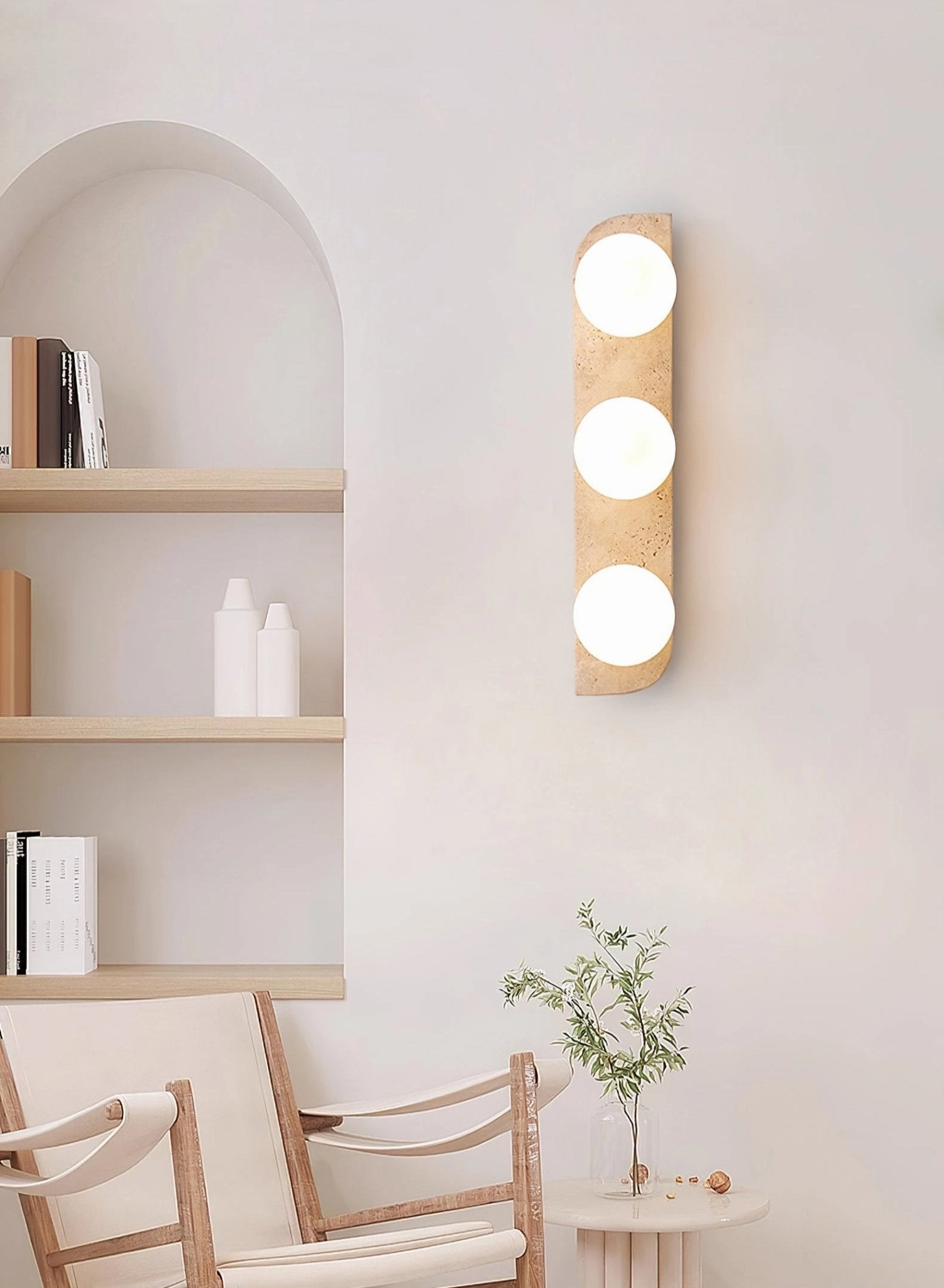 Elysian Travertine Wall Light