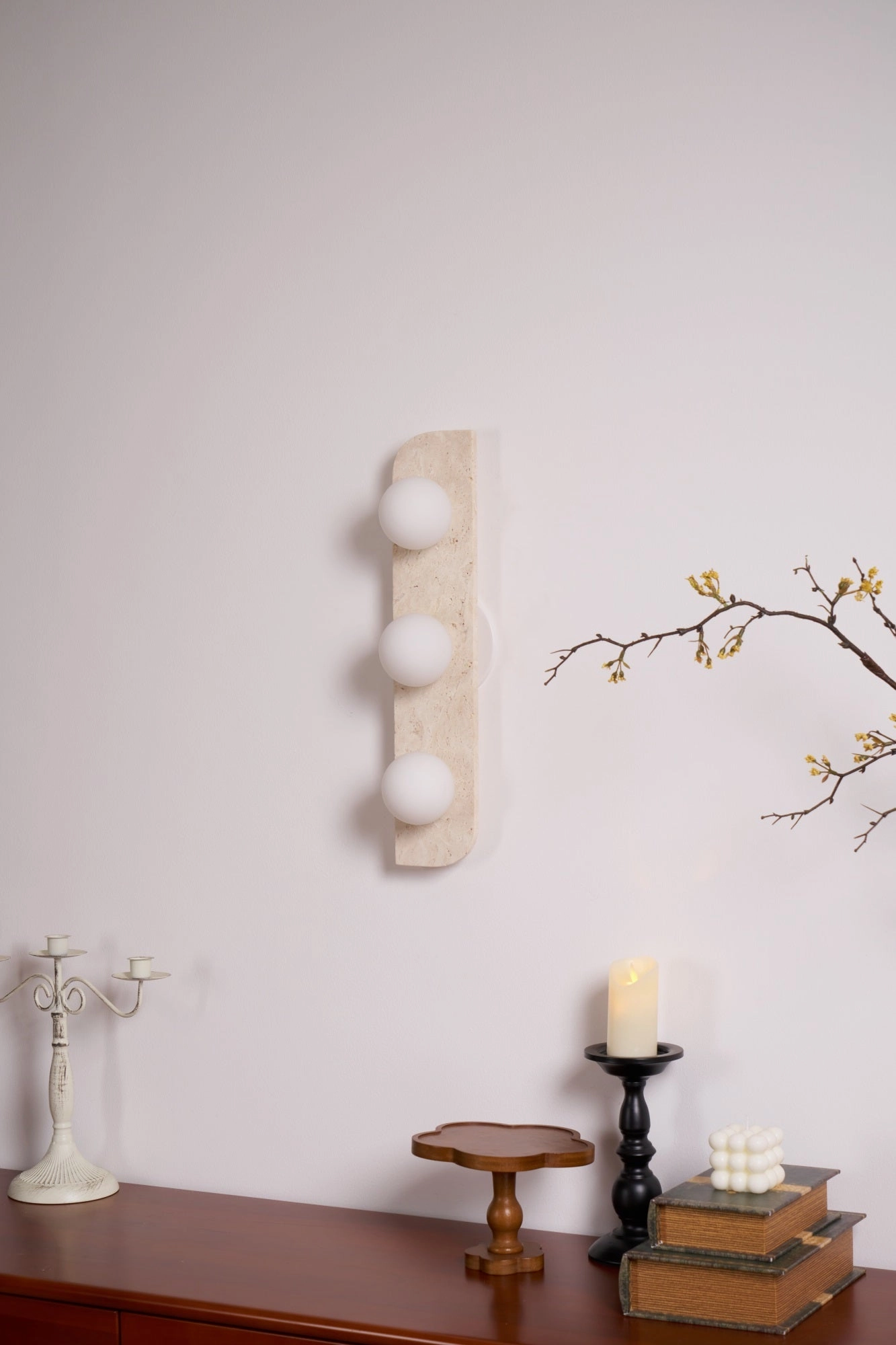 Elysian Travertine Wall Light